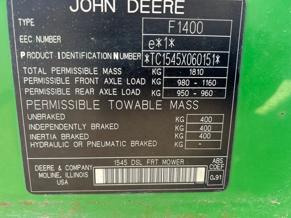 2008 John Deere 1545 Lawn Mower