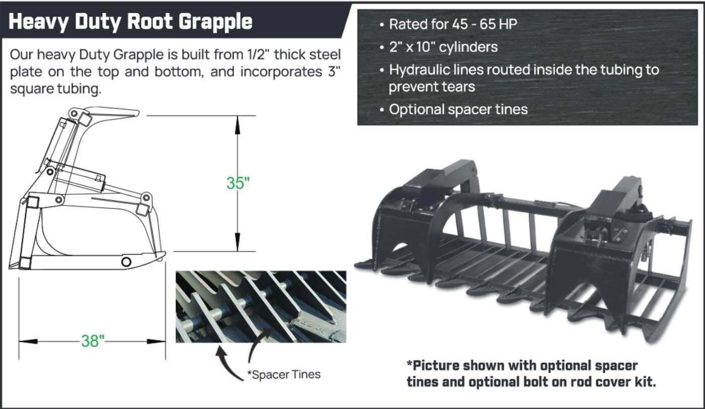 2026 CID 72" GRAPPLE BUCKET Loader and Skid Steer Attachment