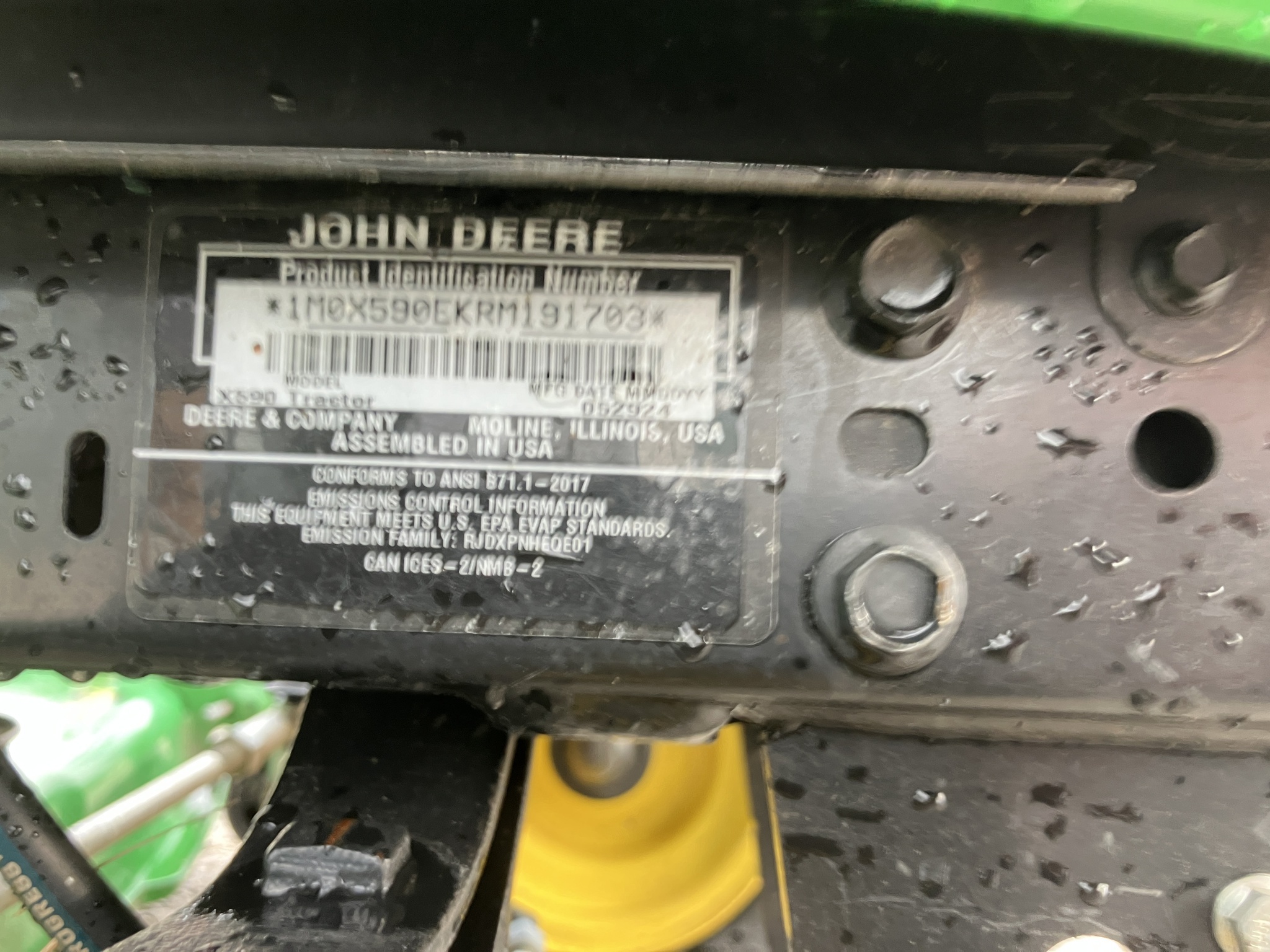 2024 John Deere X590 Lawn Mower