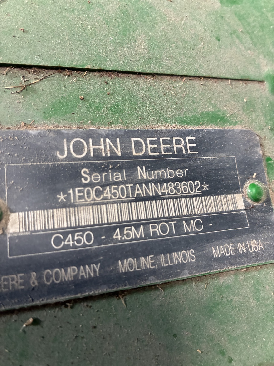 2023 John Deere C450 Mower Conditioner