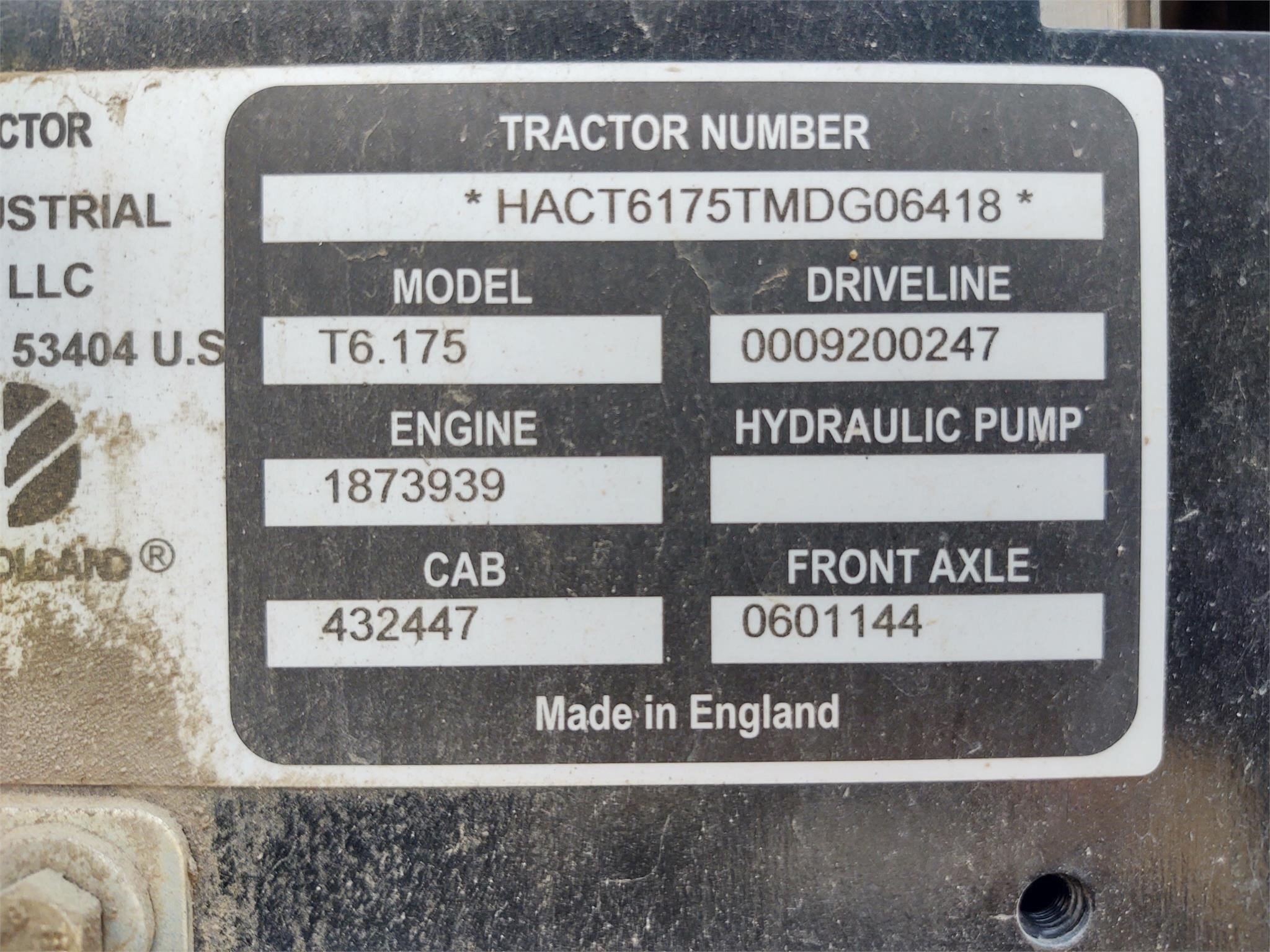 2021 New Holland T6.175 Tractor
