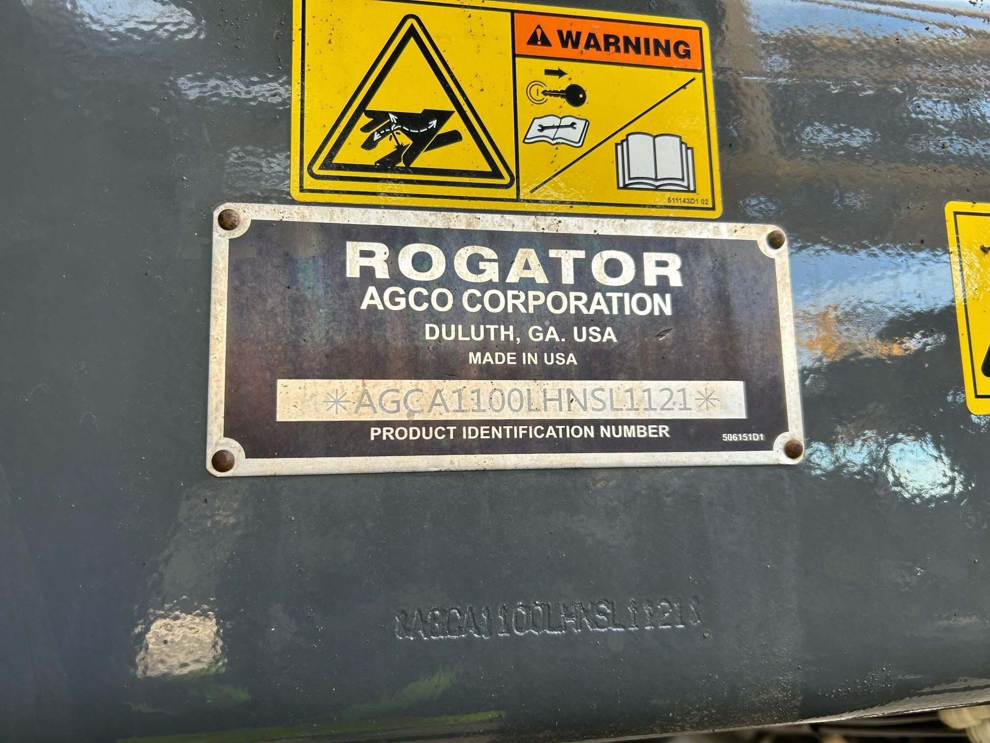 2017 Ag-Chem RoGator 1100B Self-Propelled Sprayer