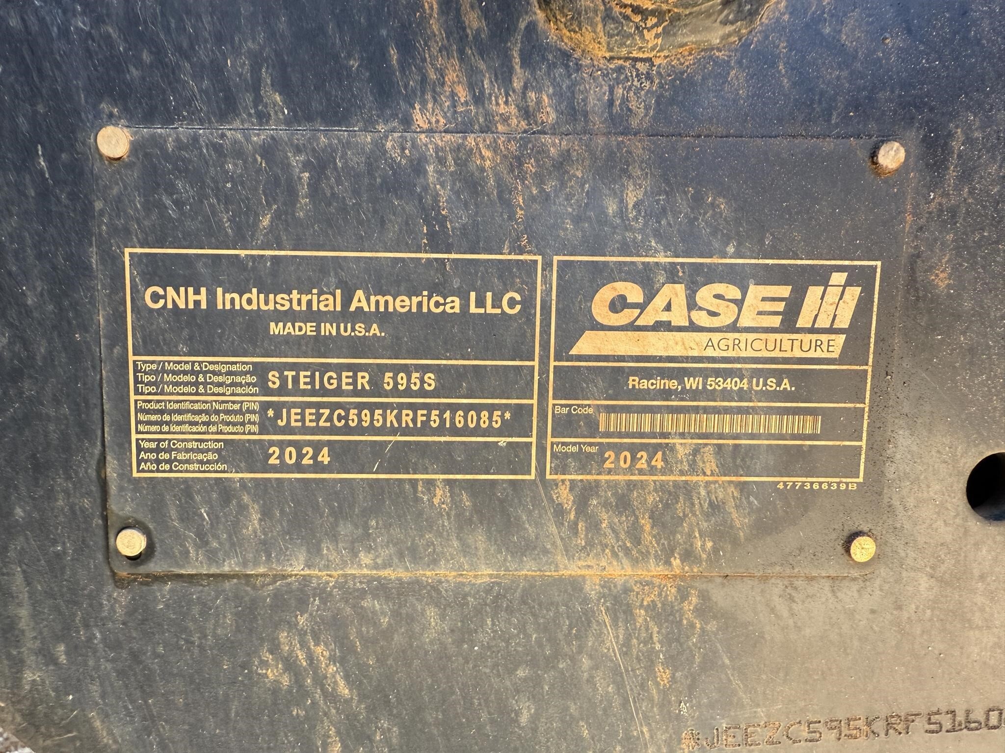 2024 Case IH STEIGER 595 AFS CONNECT Tractor