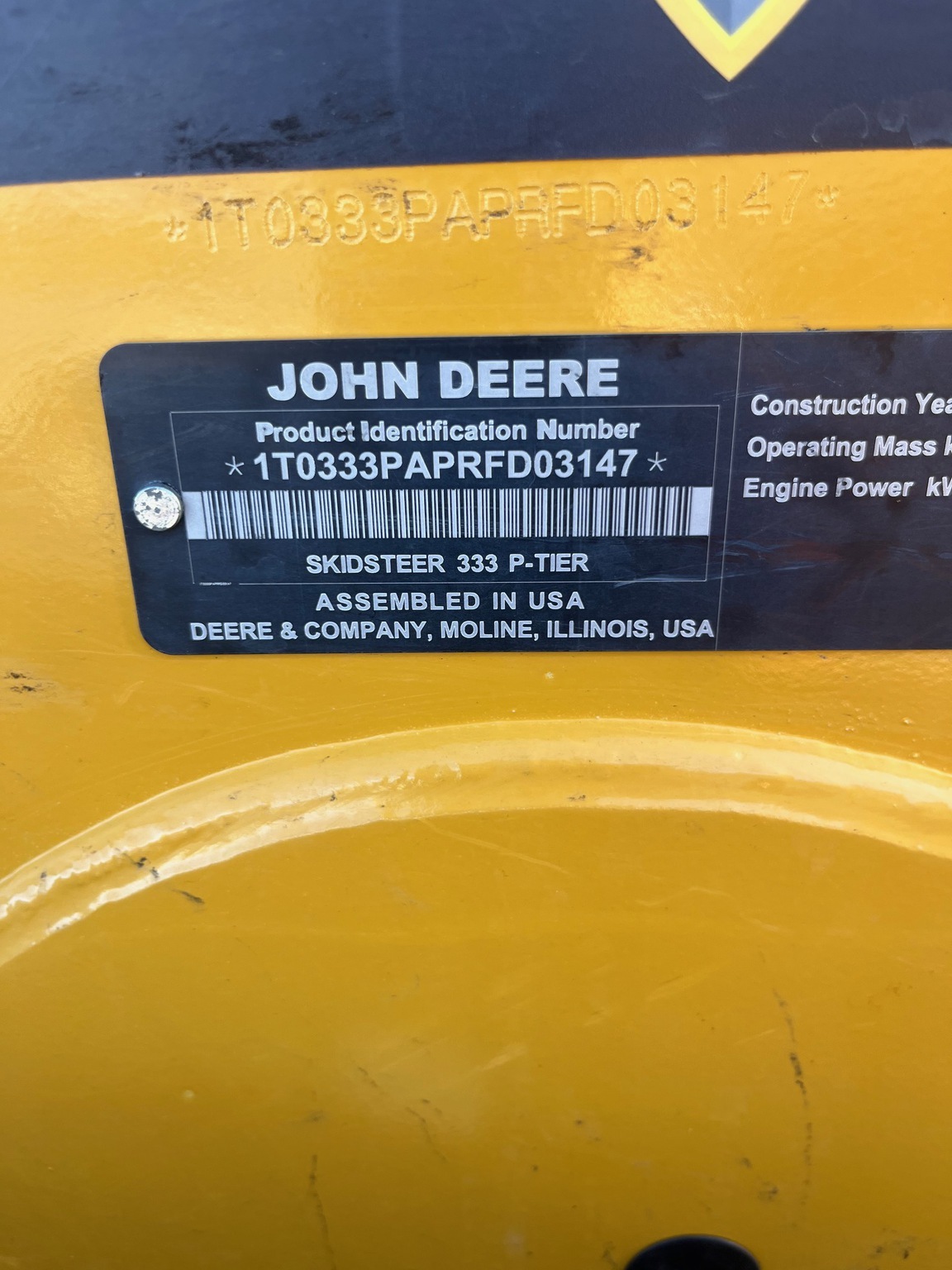 2024 John Deere 333 P Skid Steer