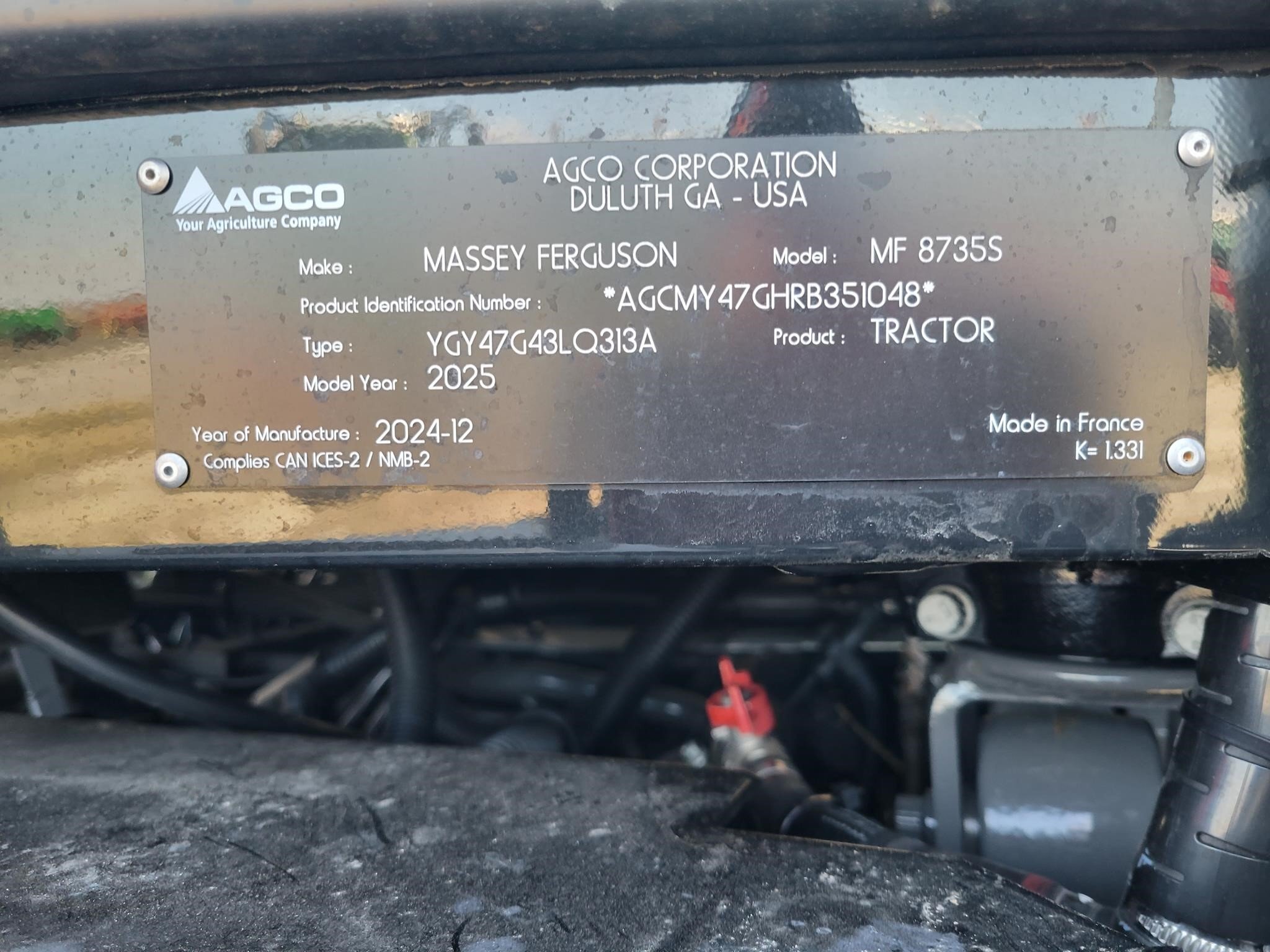 2025 Massey Ferguson 8735S Tractor