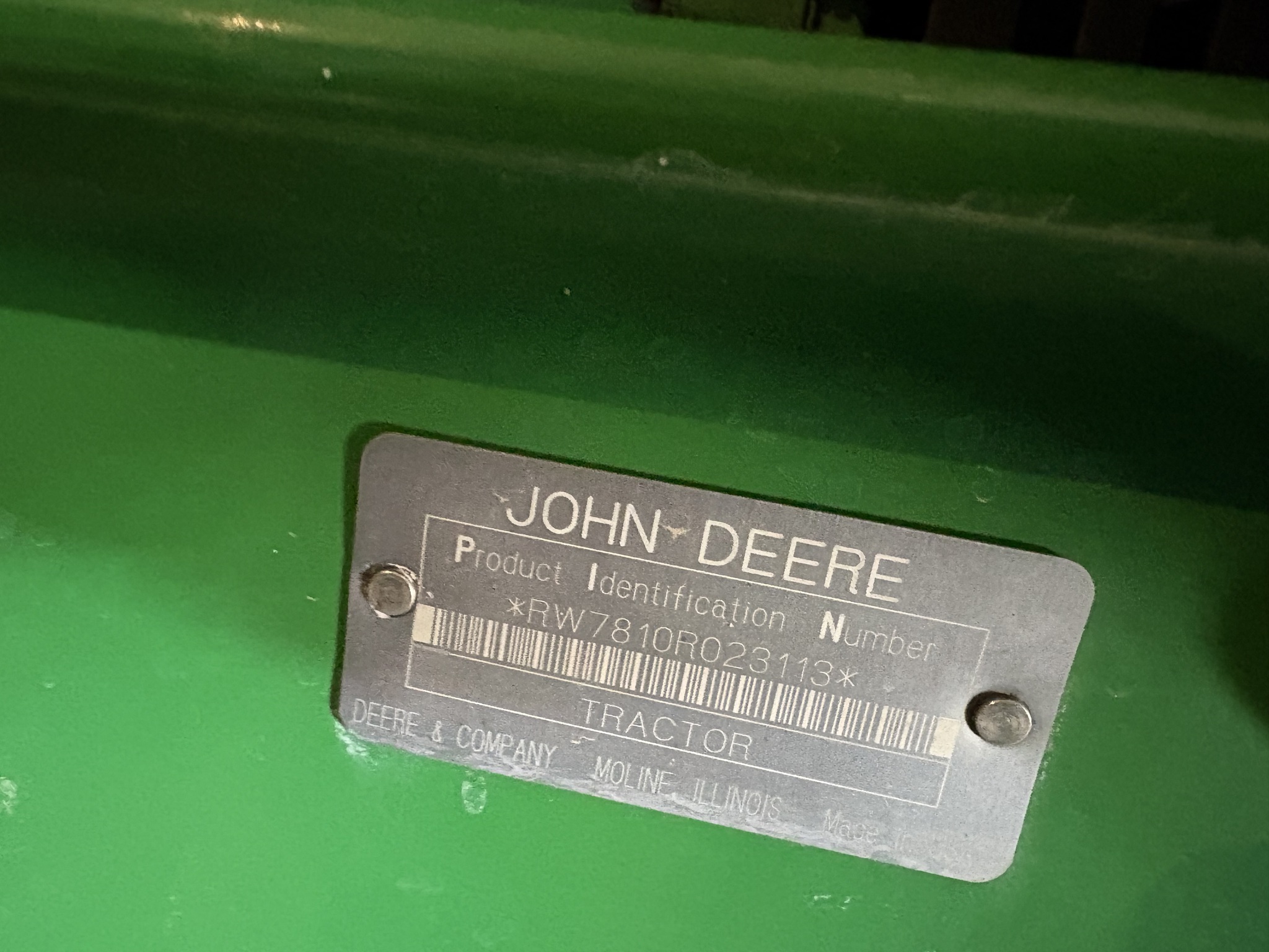 1999 John Deere 7810 Tractor