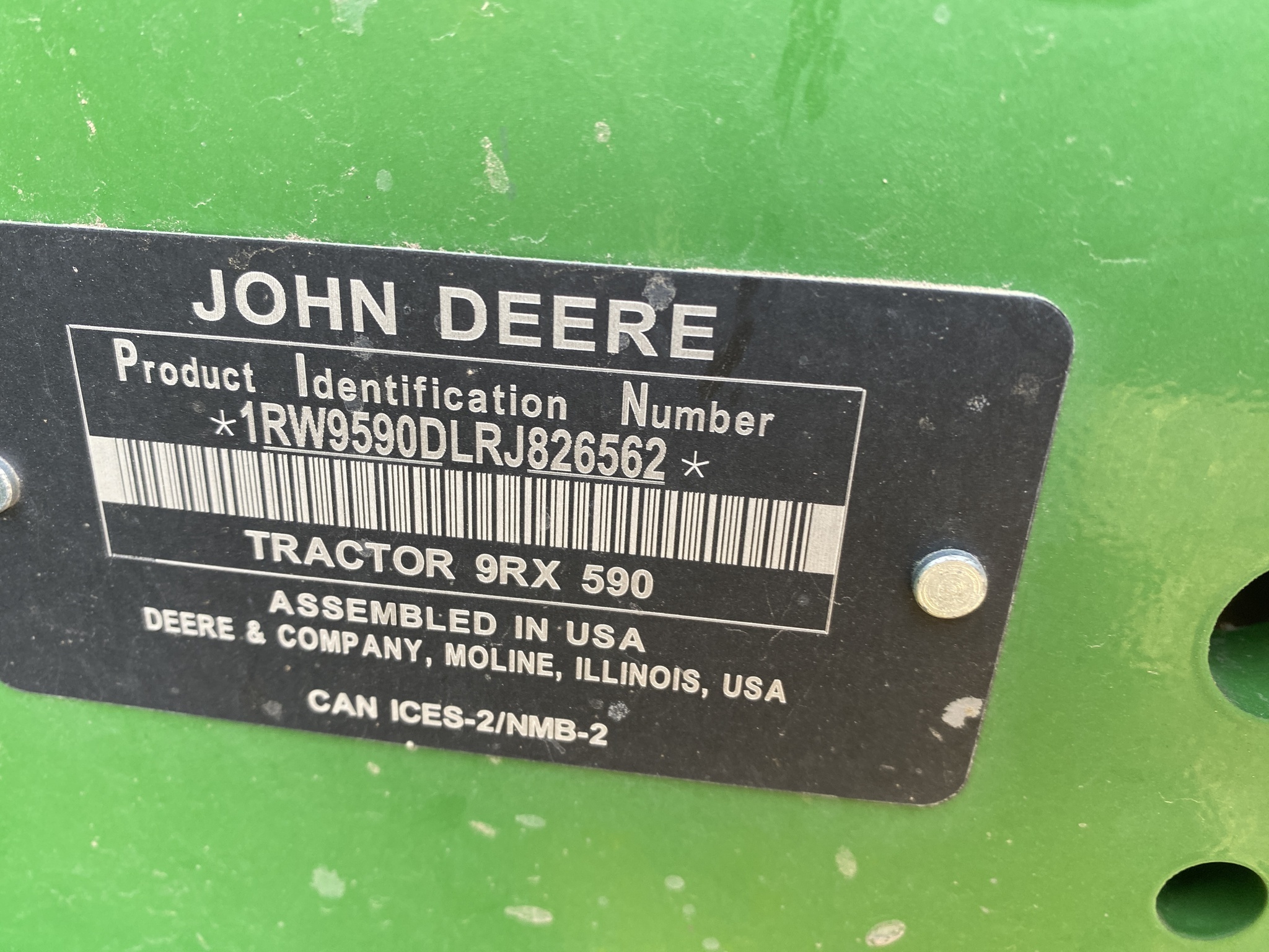 2024 John Deere 9RX 590 Tractor