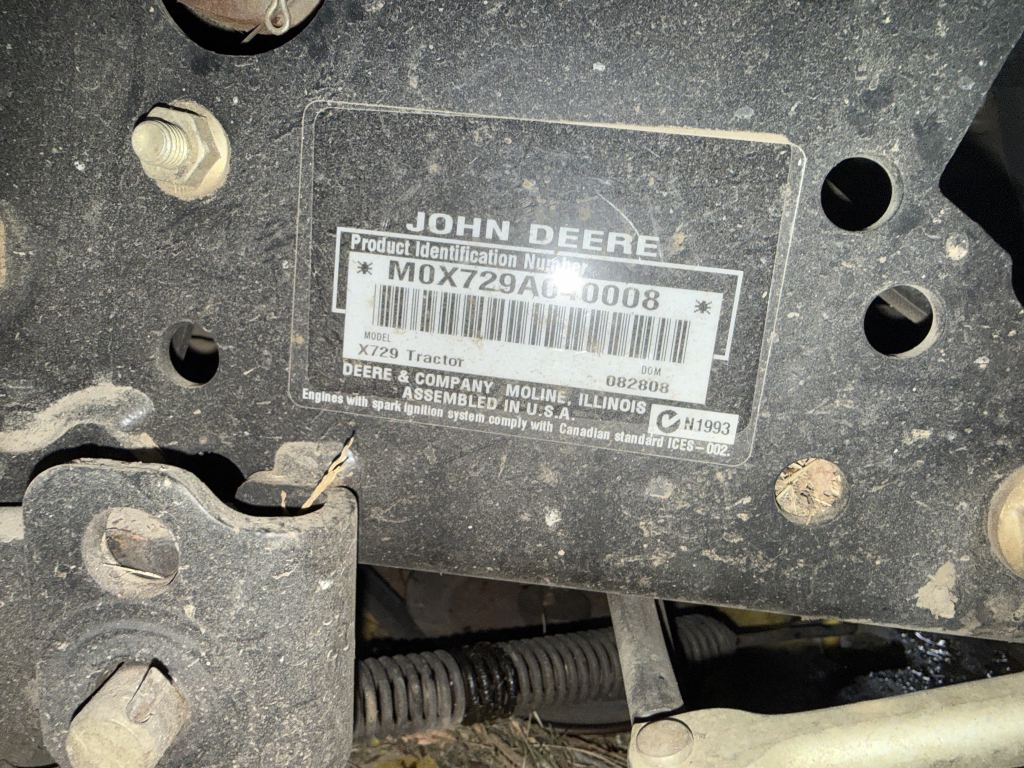 2008 John Deere X729 Lawn Mower