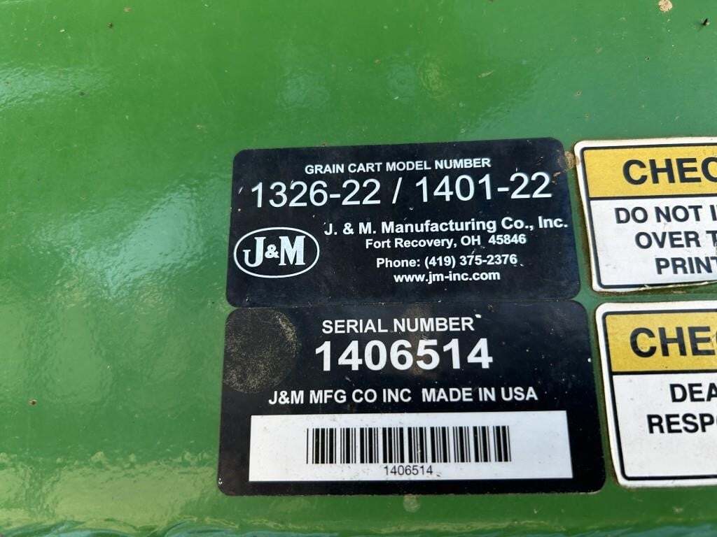 2014 J&M 1401-22T Grain Cart