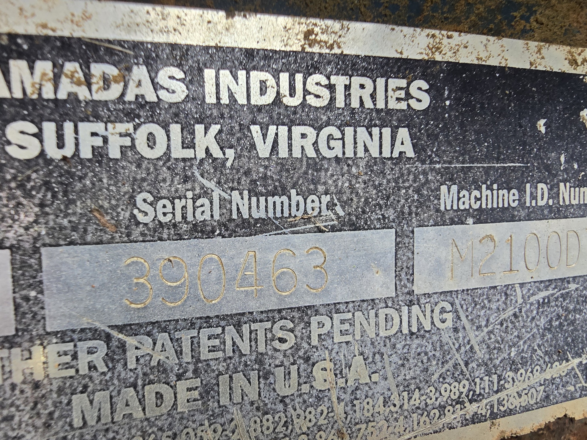 2001 Amadas 2100 Peanut Equipment