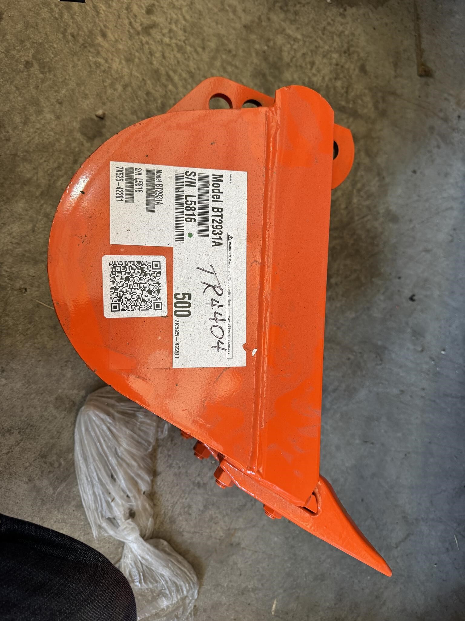 2023 Kubota BT2931 Backhoe and Excavator Attachment