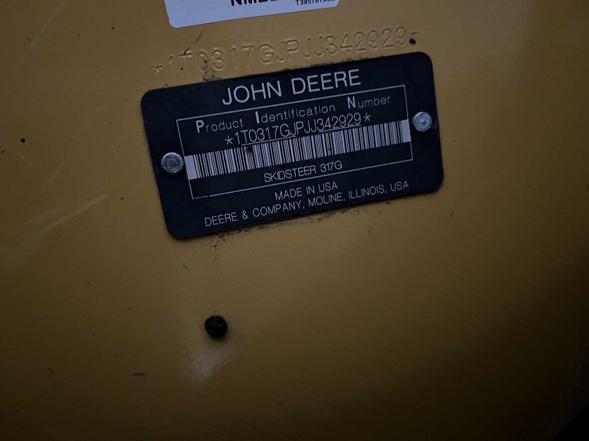 2019 Deere 317G Skid Steer