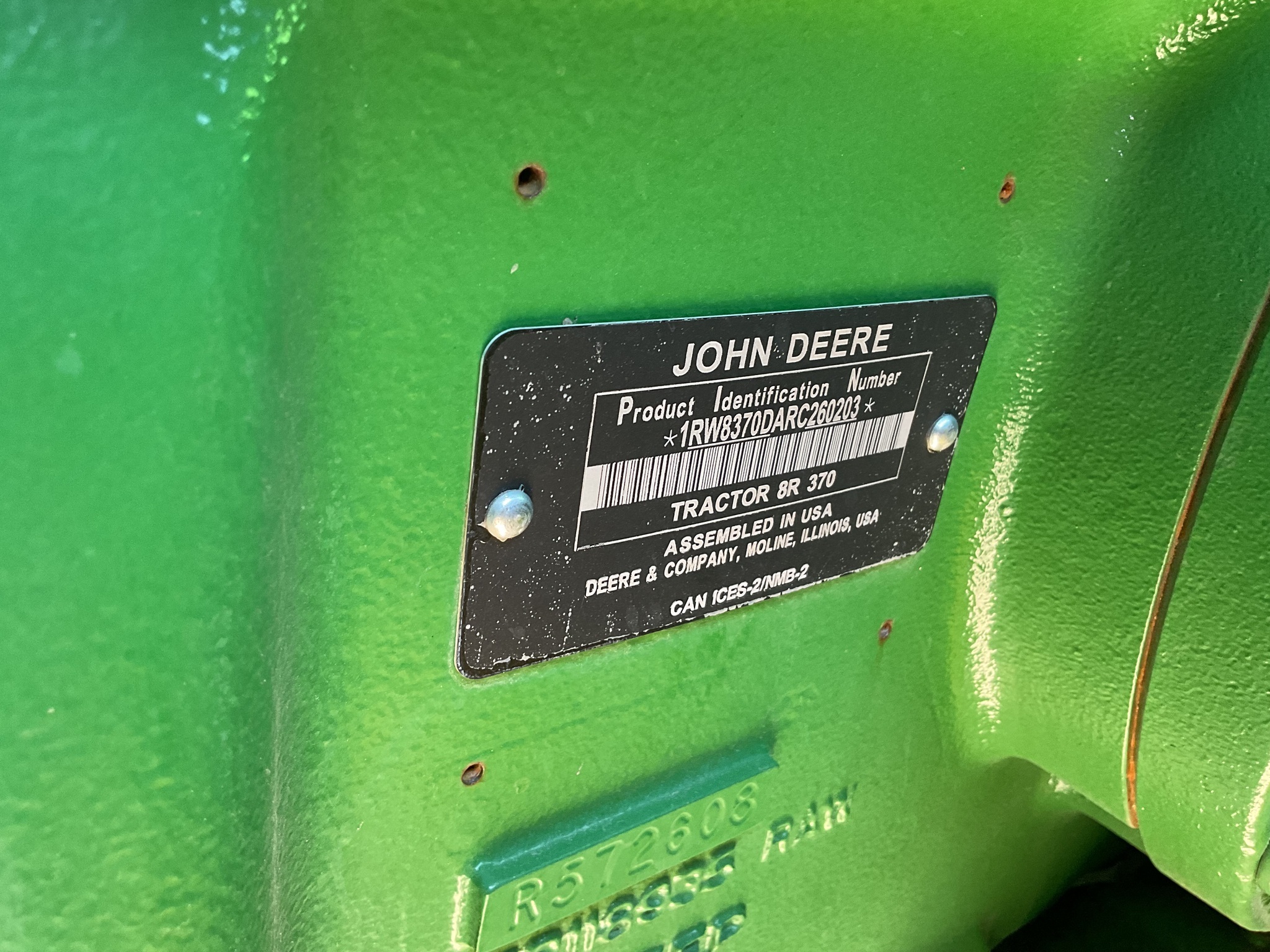2025 John Deere 8R 370 Tractor