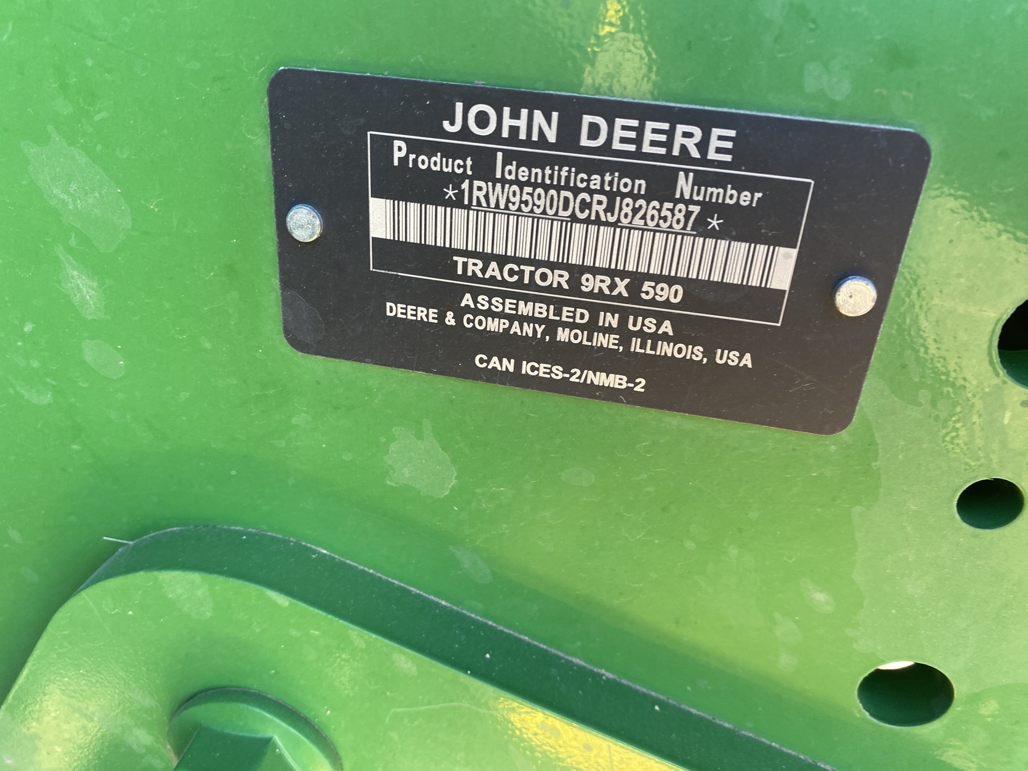 2024 John Deere 9RX 590 Tractor