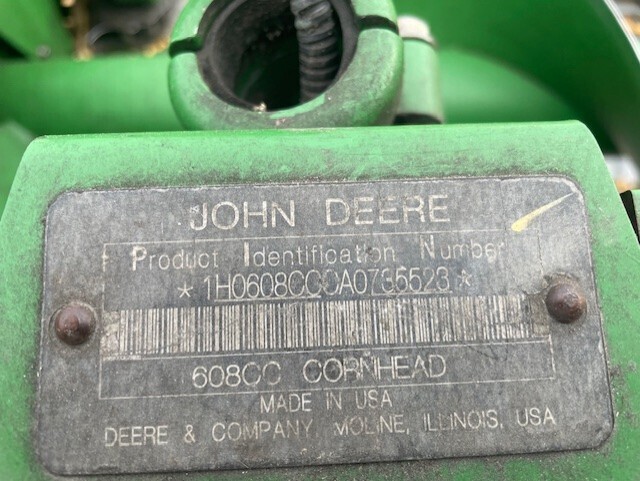 2010 John Deere 608C StalkMaster Corn Head