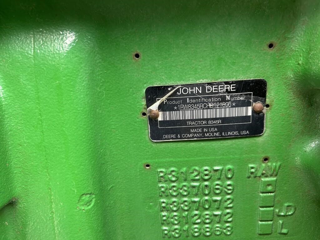 2017 John Deere 8345R Tractor