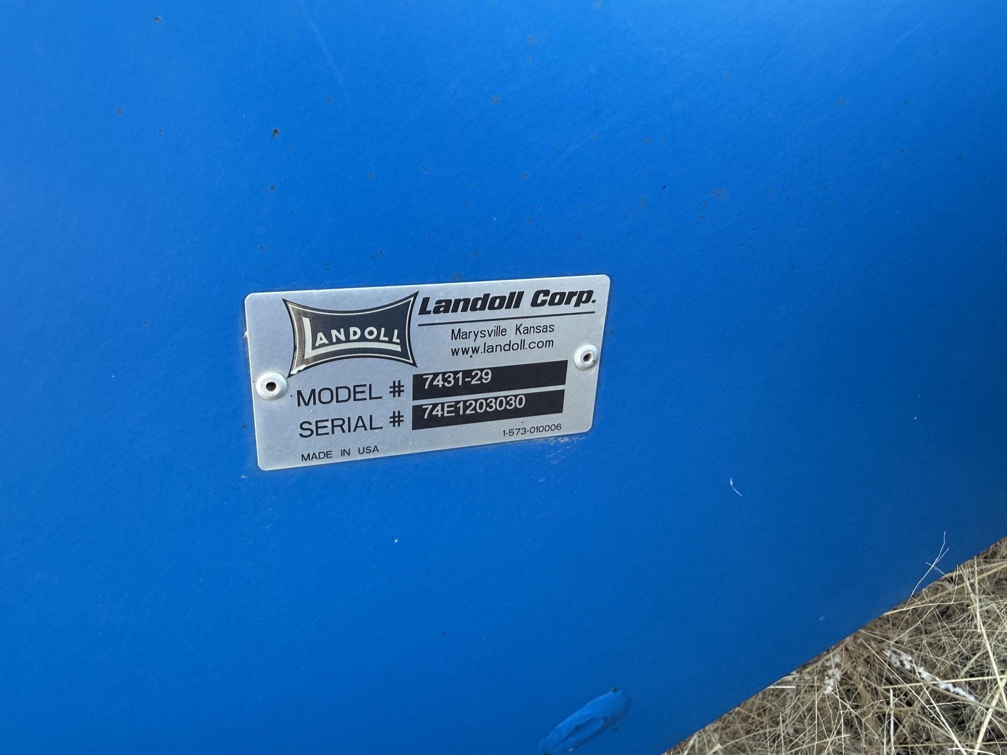 2016 Landoll 7431 VT Plus Vertical Tillage