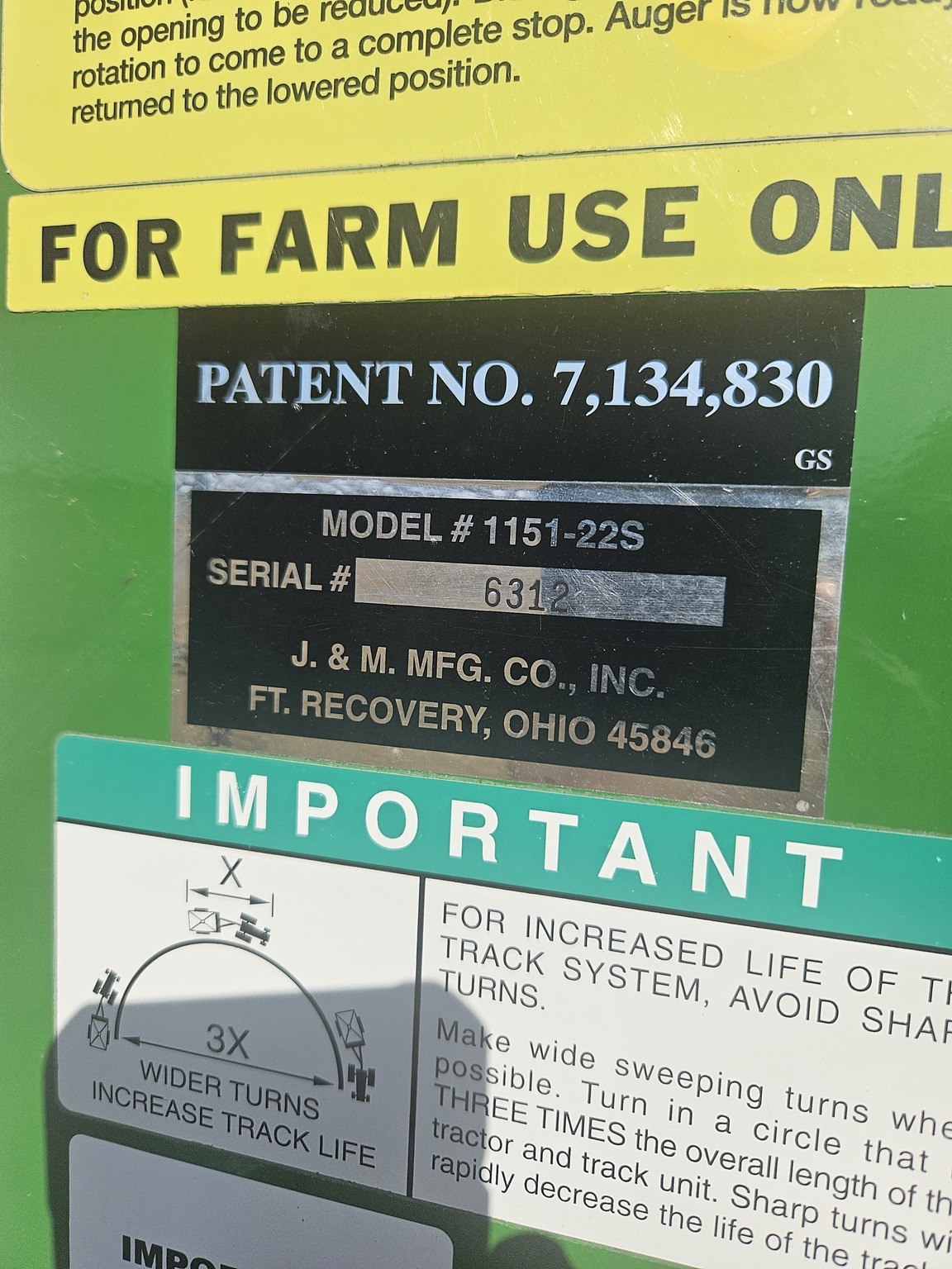 2010 J&M 1151 Grain Cart