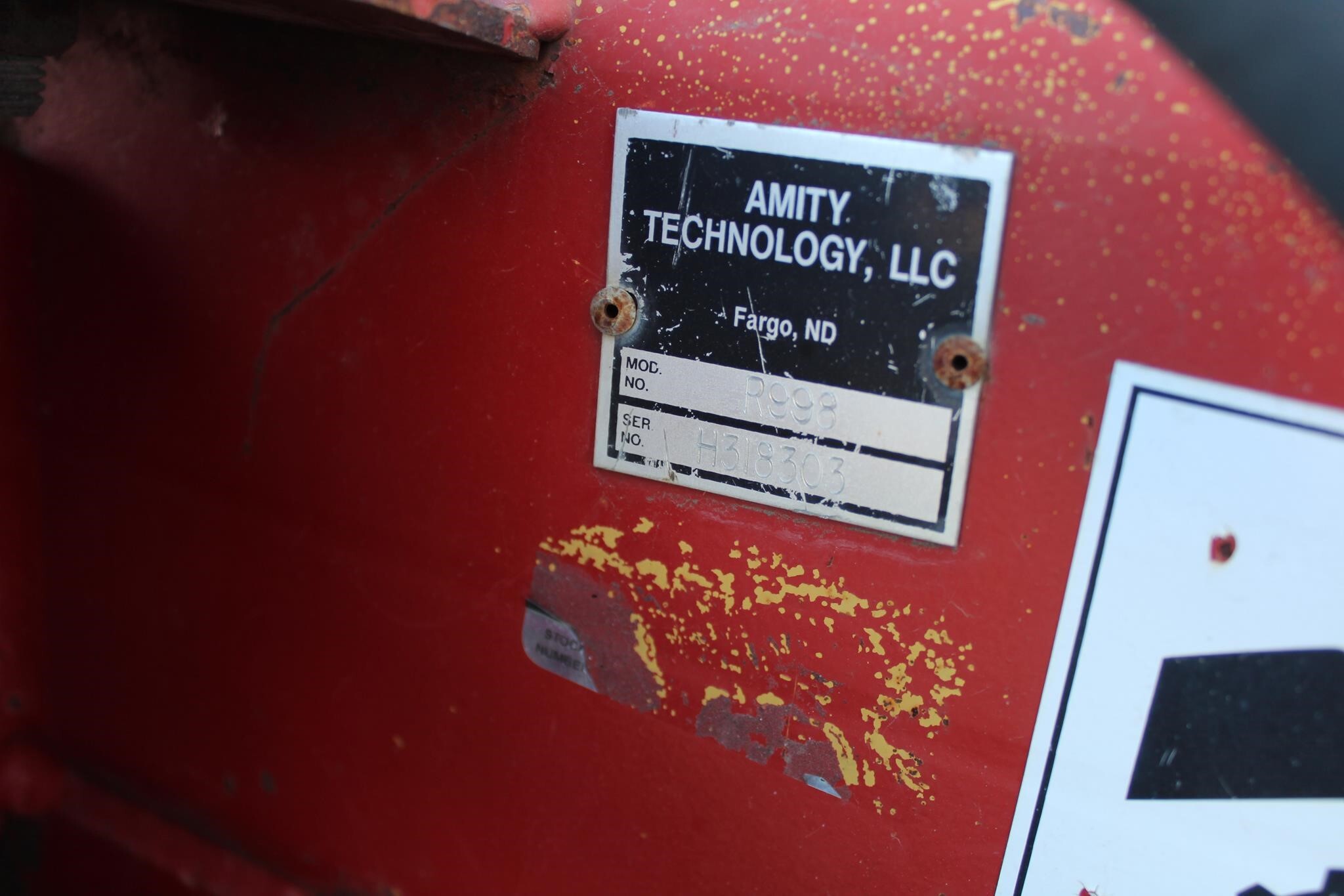 2003 Amity R998 Beet Equipment
