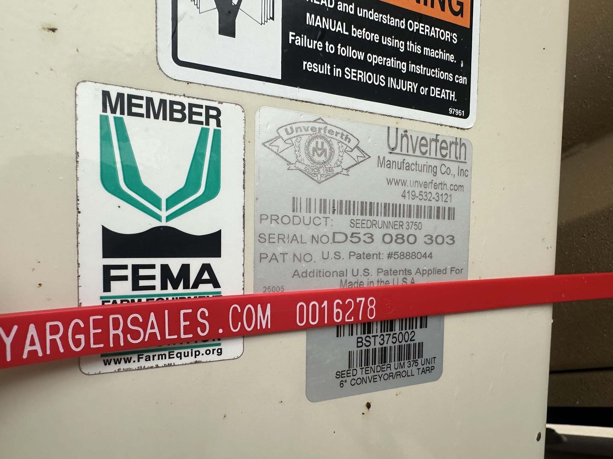 2010 Unverferth 3750 Seed Tender
