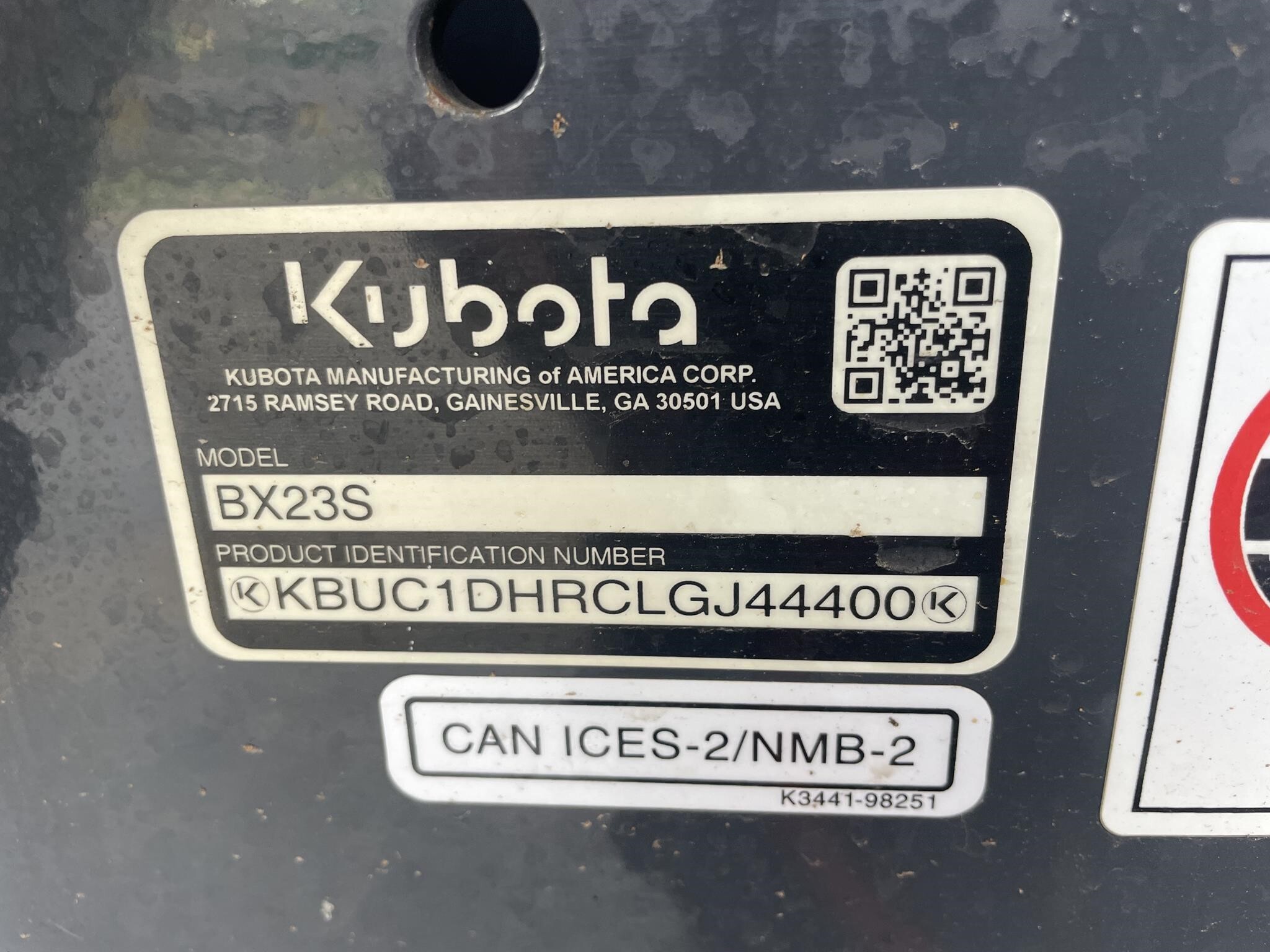 2021 Kubota BX23S Tractor