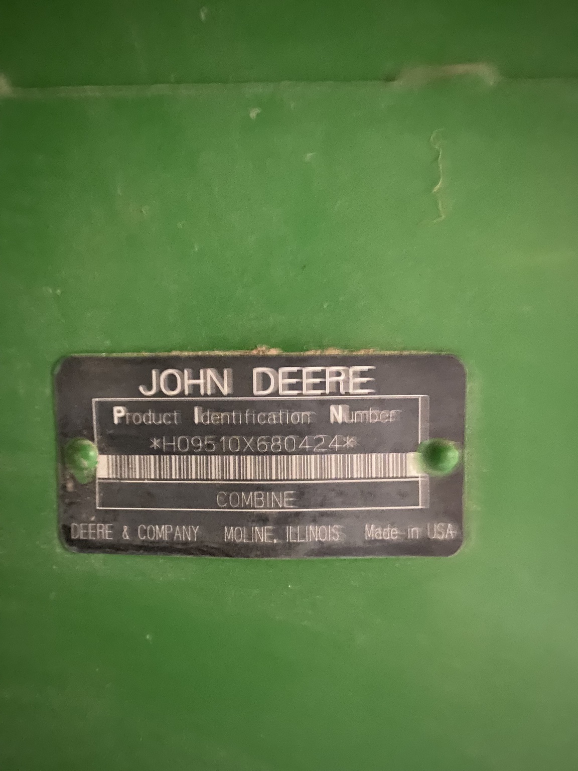 1998 John Deere 9510 Combine