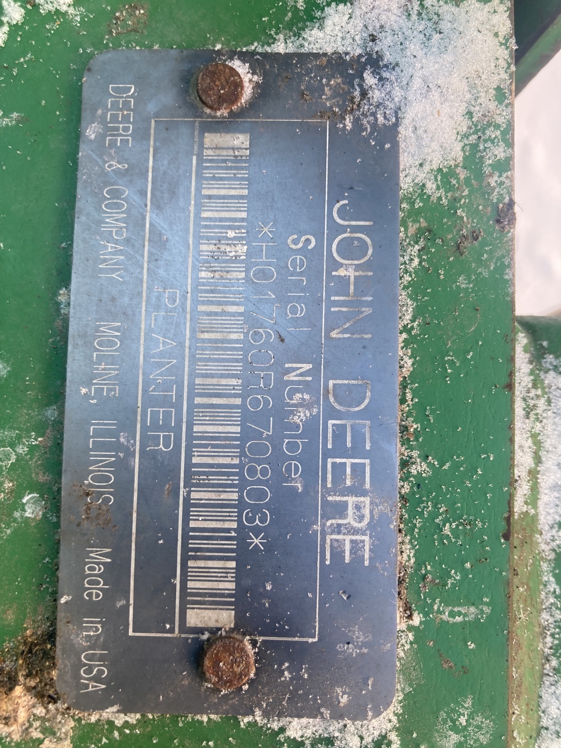 1997 John Deere 1760 Planter