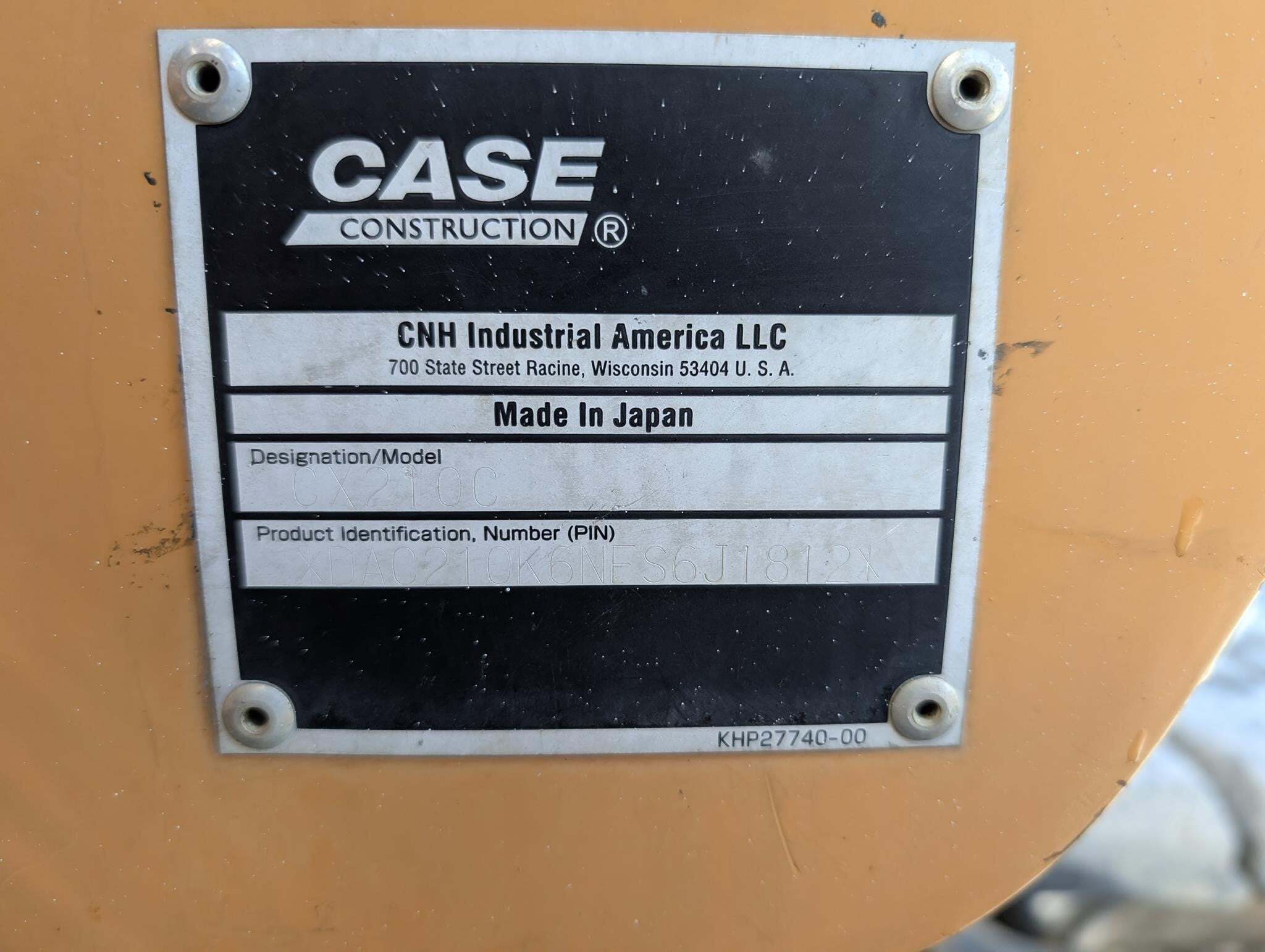 2015 Case CX210C Backhoe