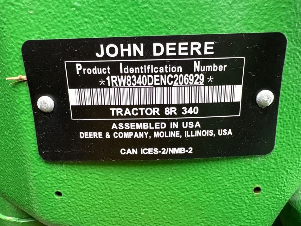 2022 John Deere 8R 340 Tractor