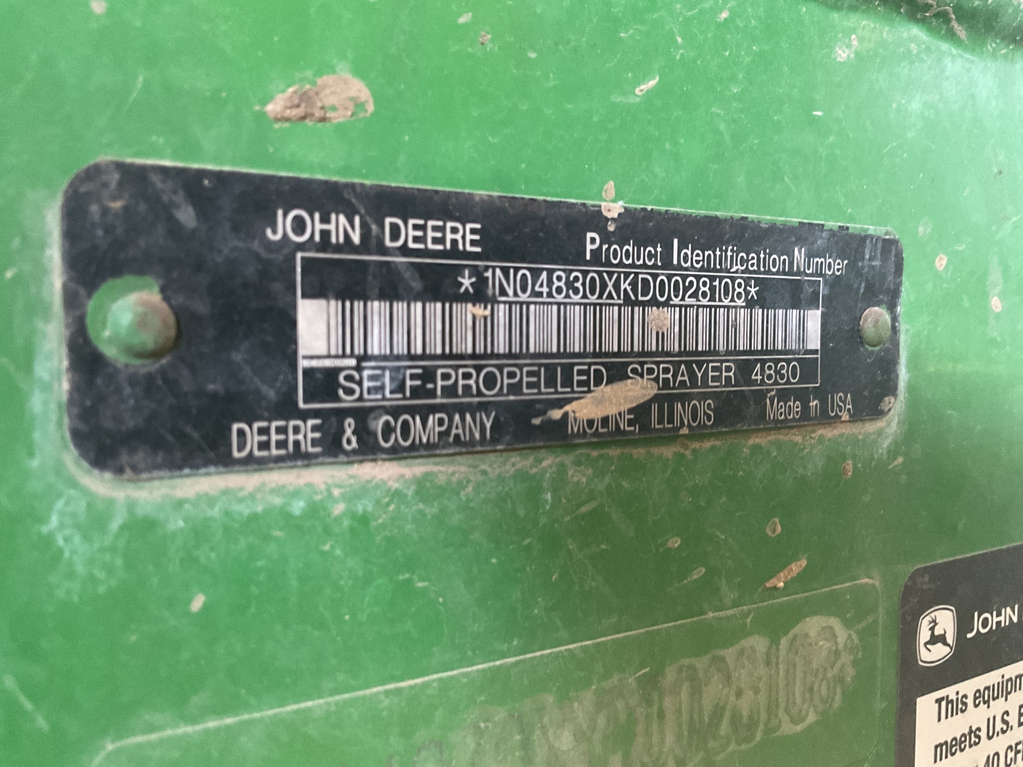 2014 John Deere 4830 Self-Propelled Sprayer