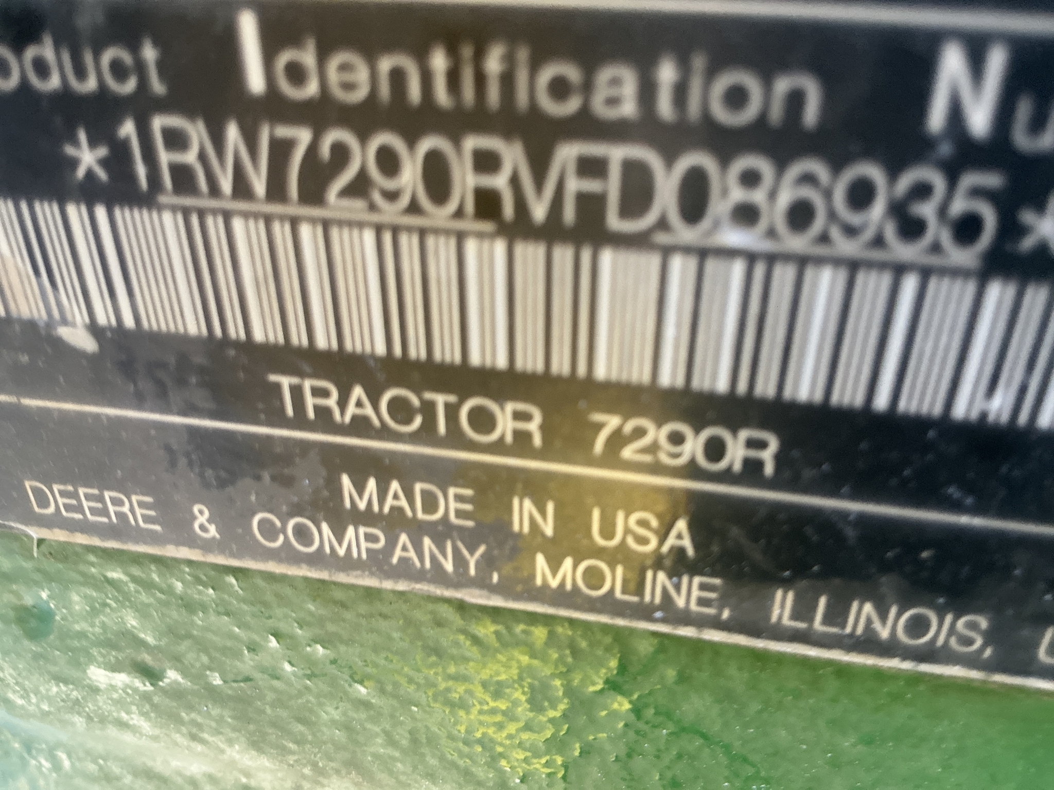 2015 John Deere 7290R Tractor