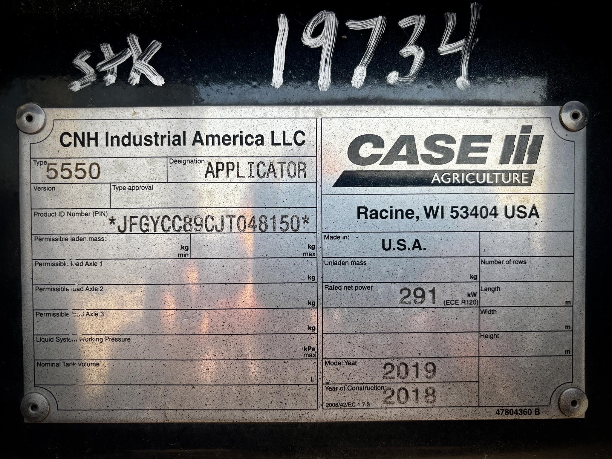 2019 Case IH TRIDENT 5550 Self-Propelled Sprayer