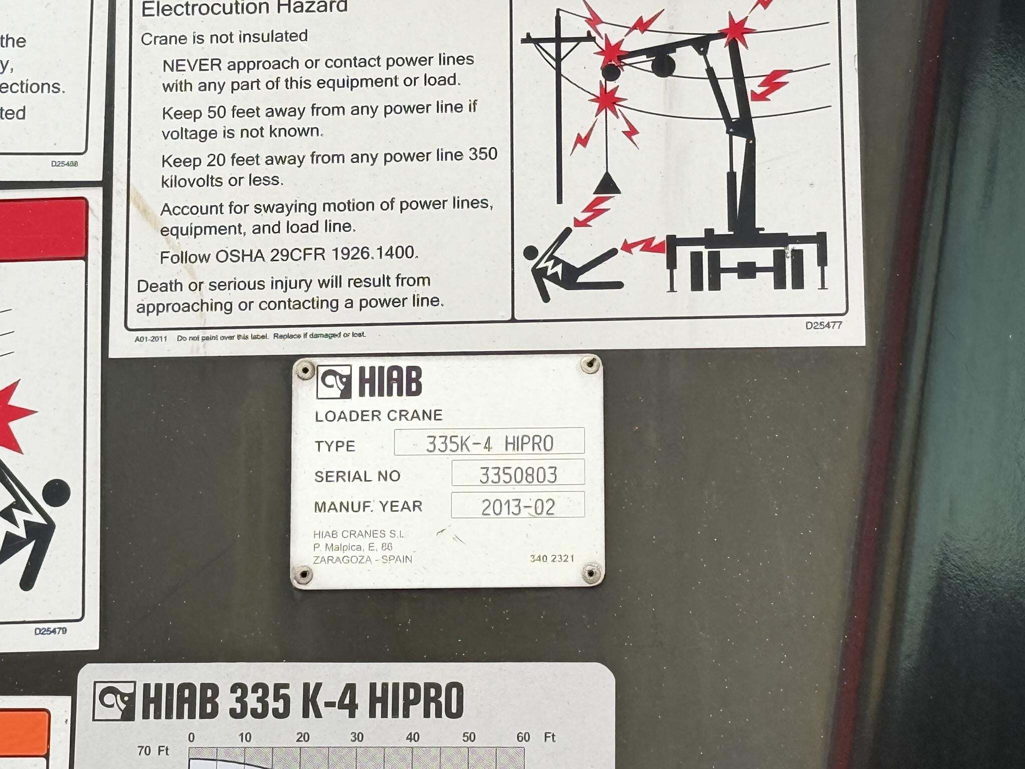 2013 Hiab XS335K HIPRO Crane