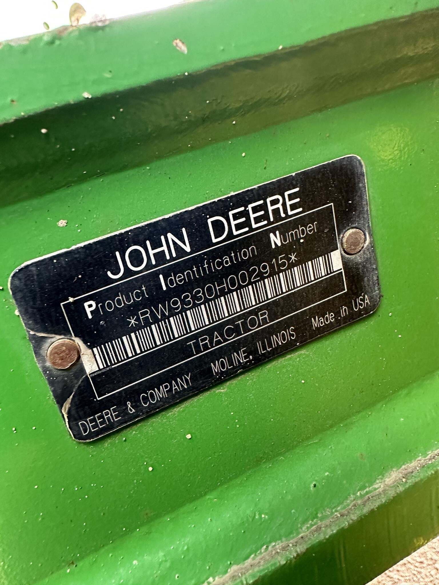 2008 John Deere 9330 Tractor