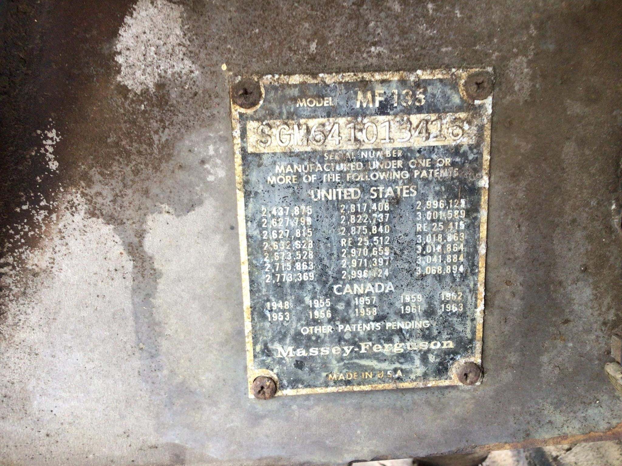 1965 Massey Ferguson 135 Tractor