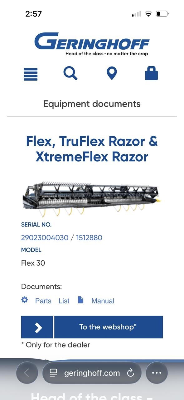 2023 Geringhoff FLEX 30 Platform