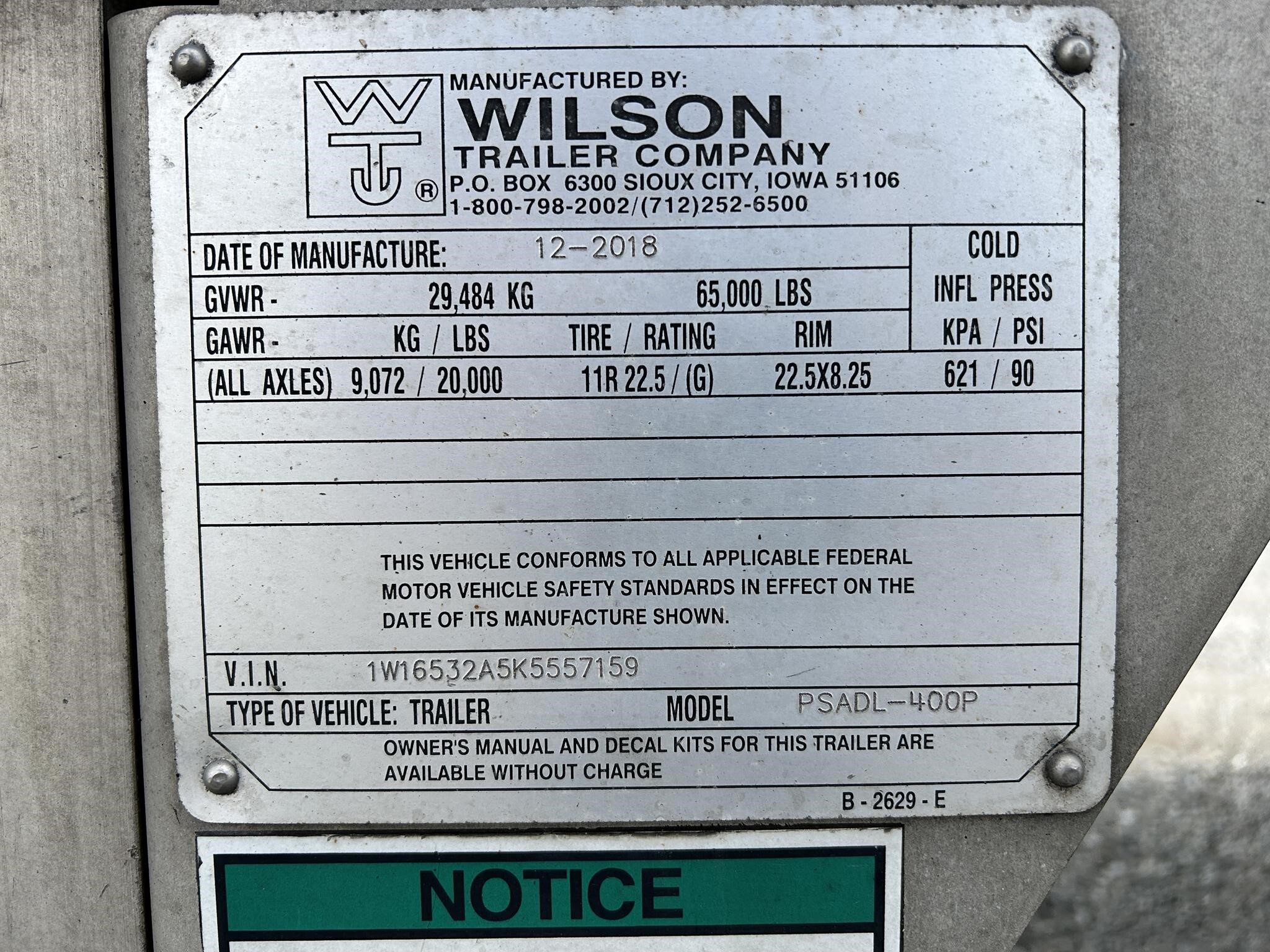 2019 Wilson PSADL-400P Livestock Trailer