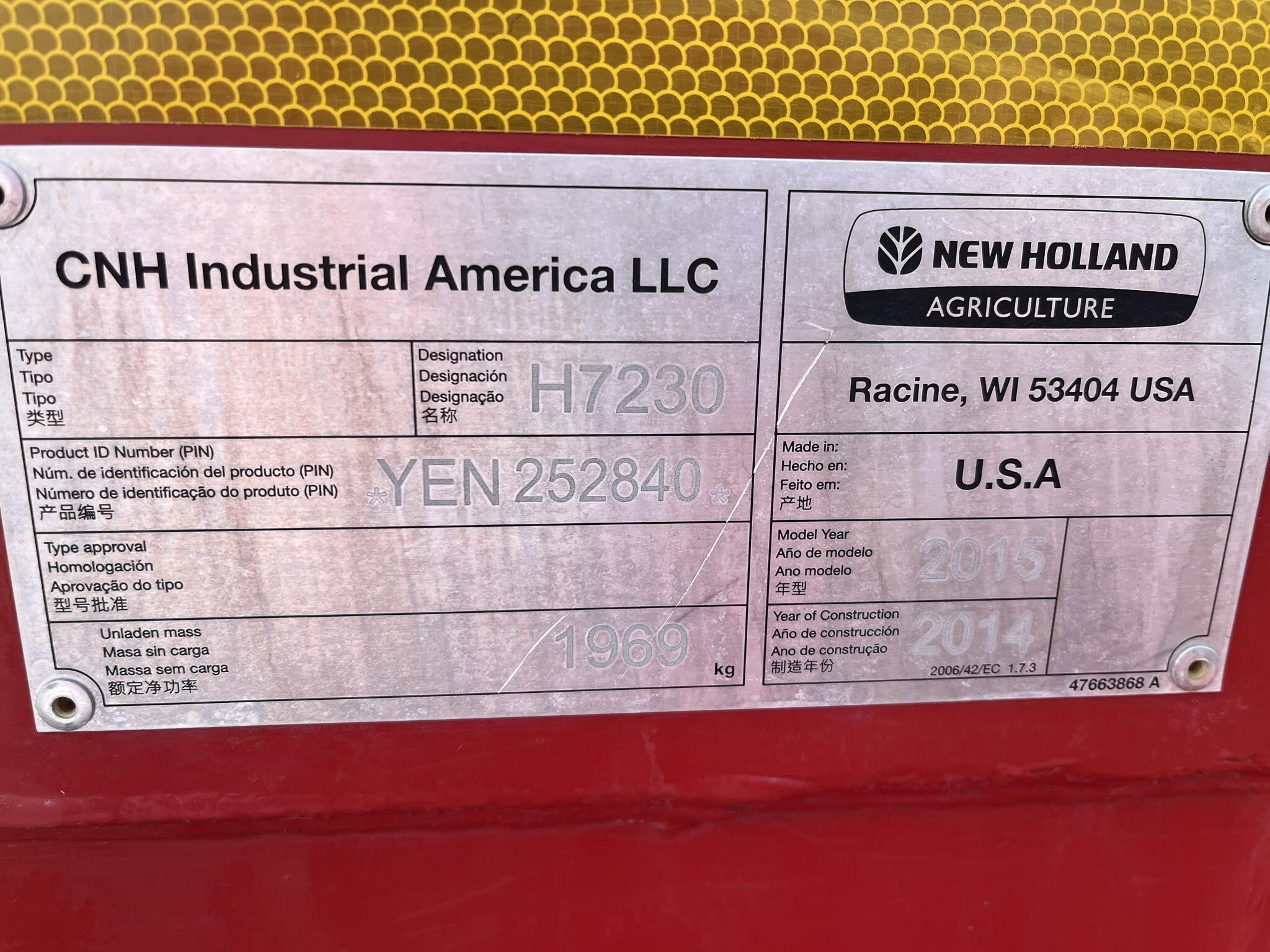 2015 New Holland H7230 Mower Conditioner