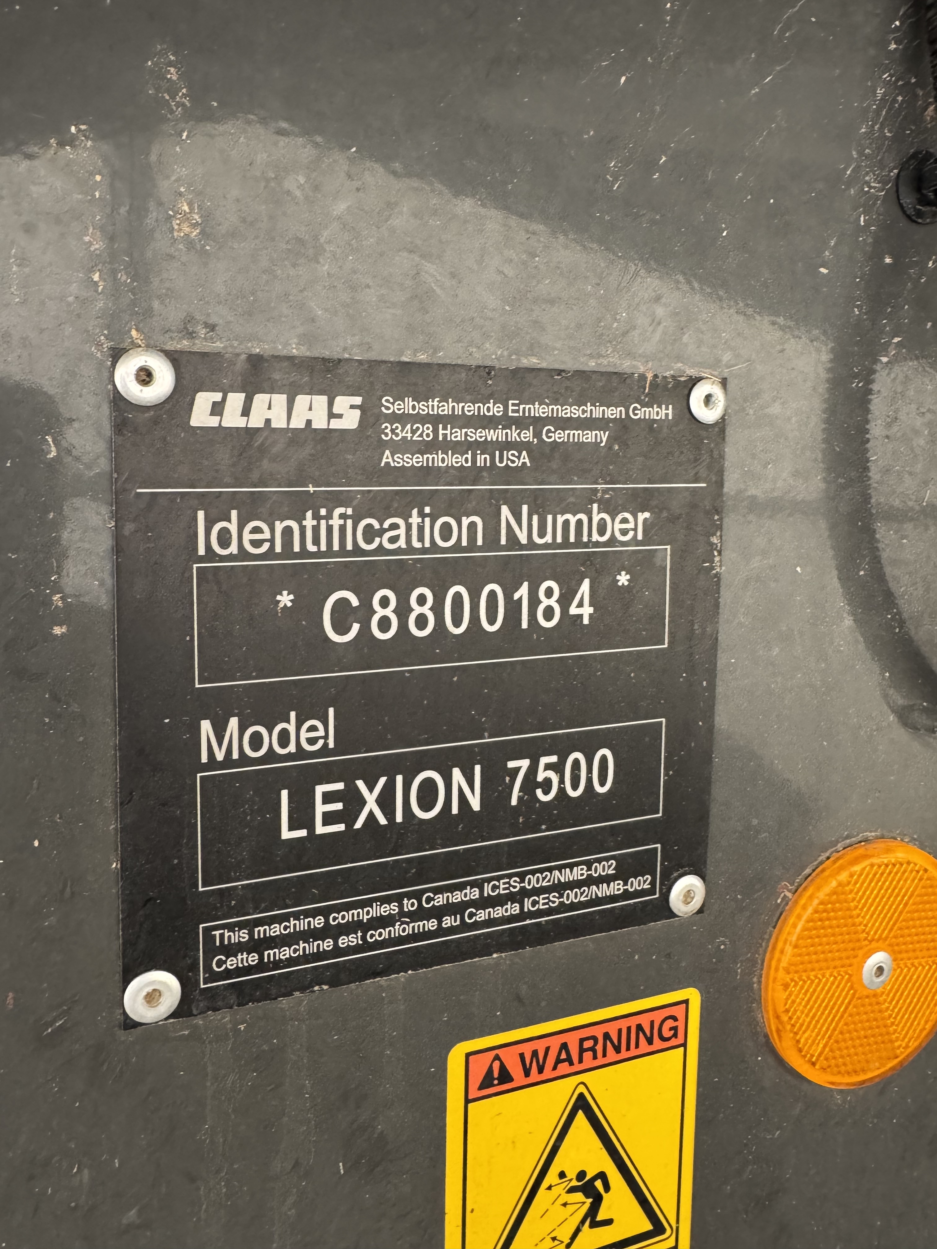 2022 Claas LEXION 7500TT Combine