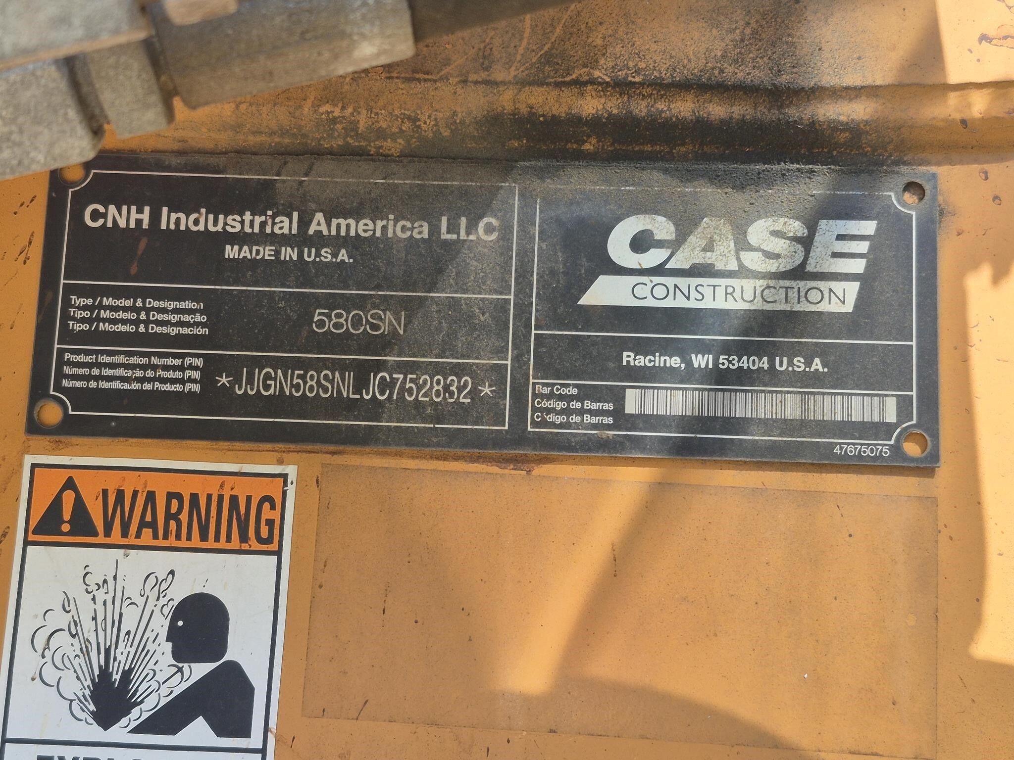 2018 Case 580SN Backhoe