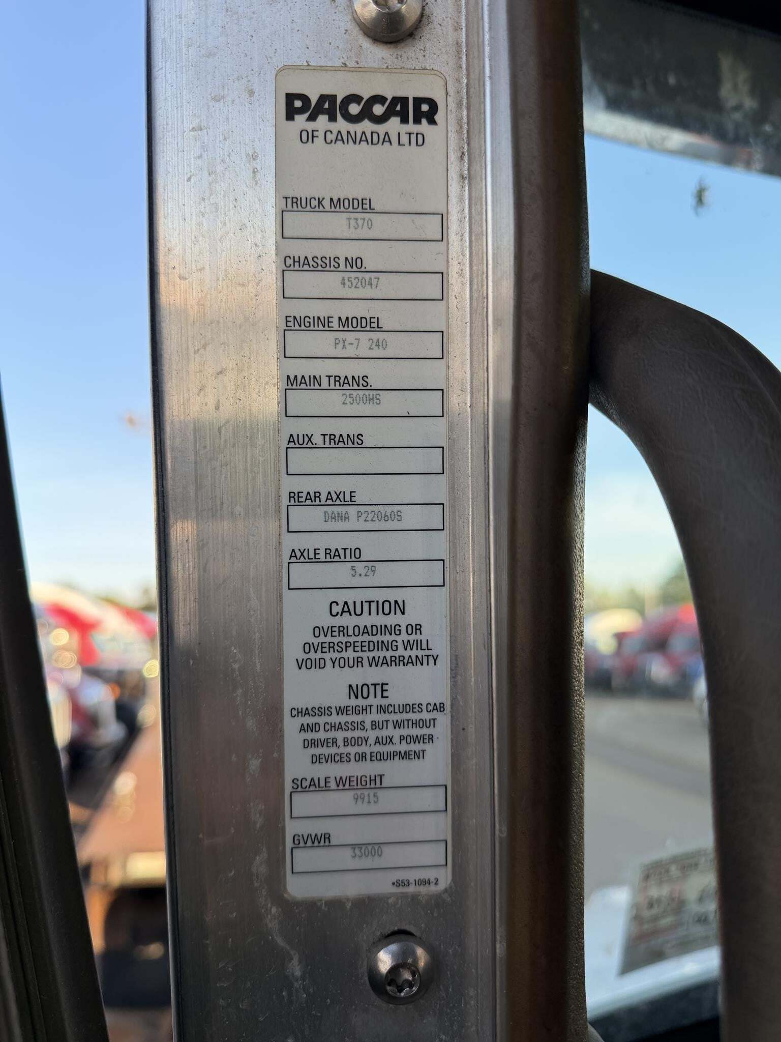 2015 Kenworth T370 Miscellaneous