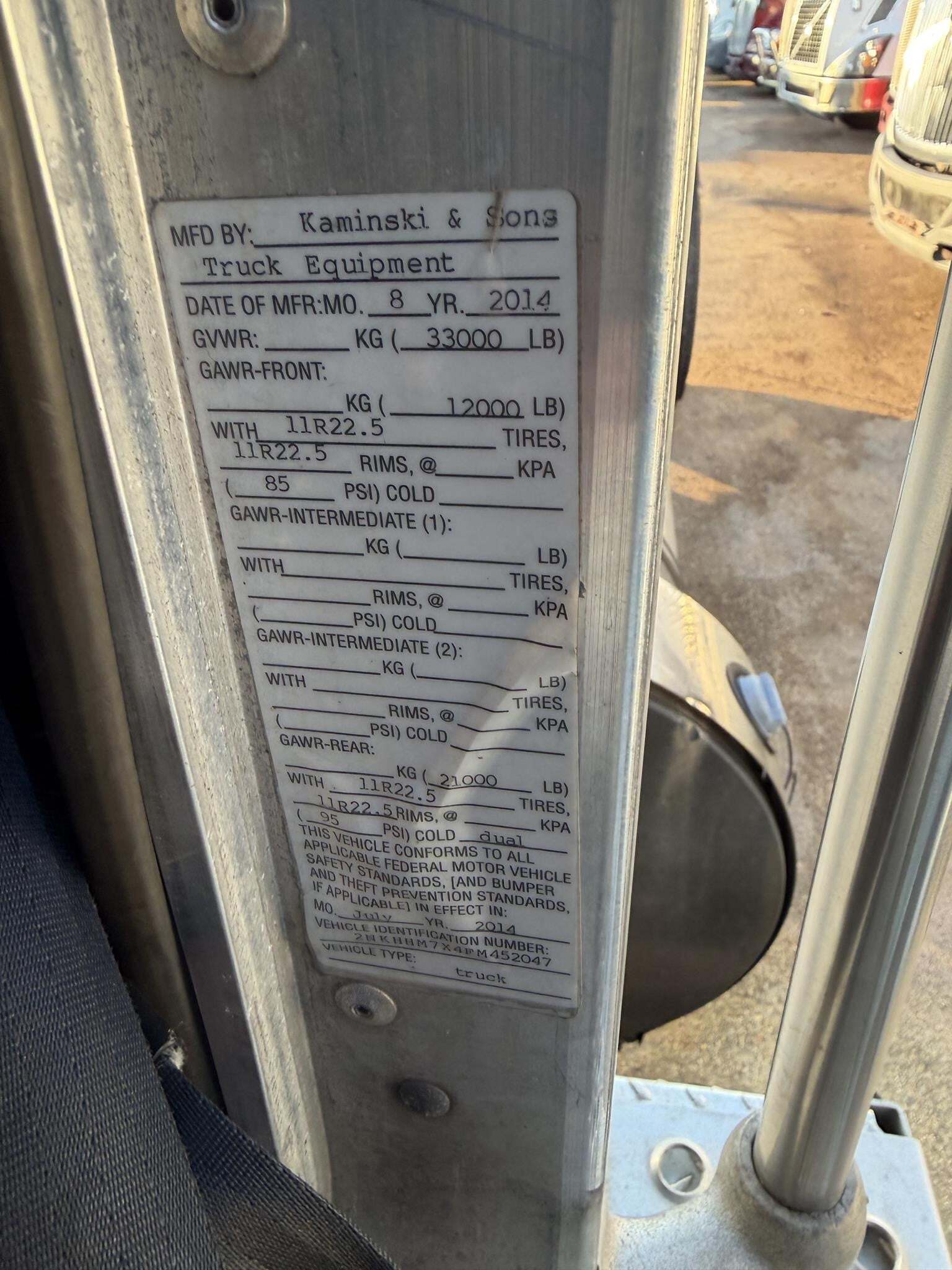2015 Kenworth T370 Miscellaneous