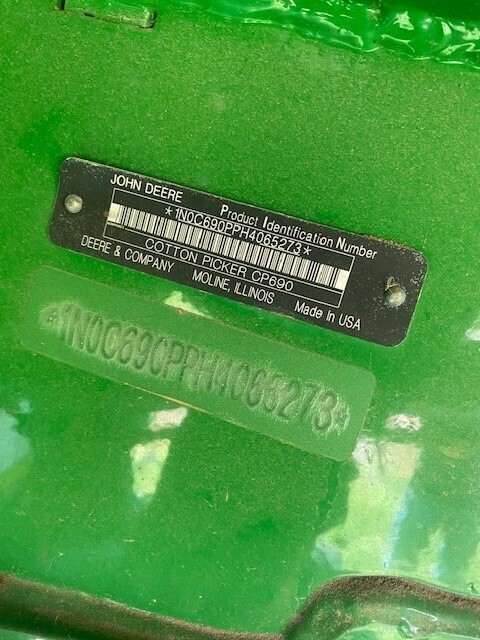 2017 John Deere CP690 Cotton Equipment