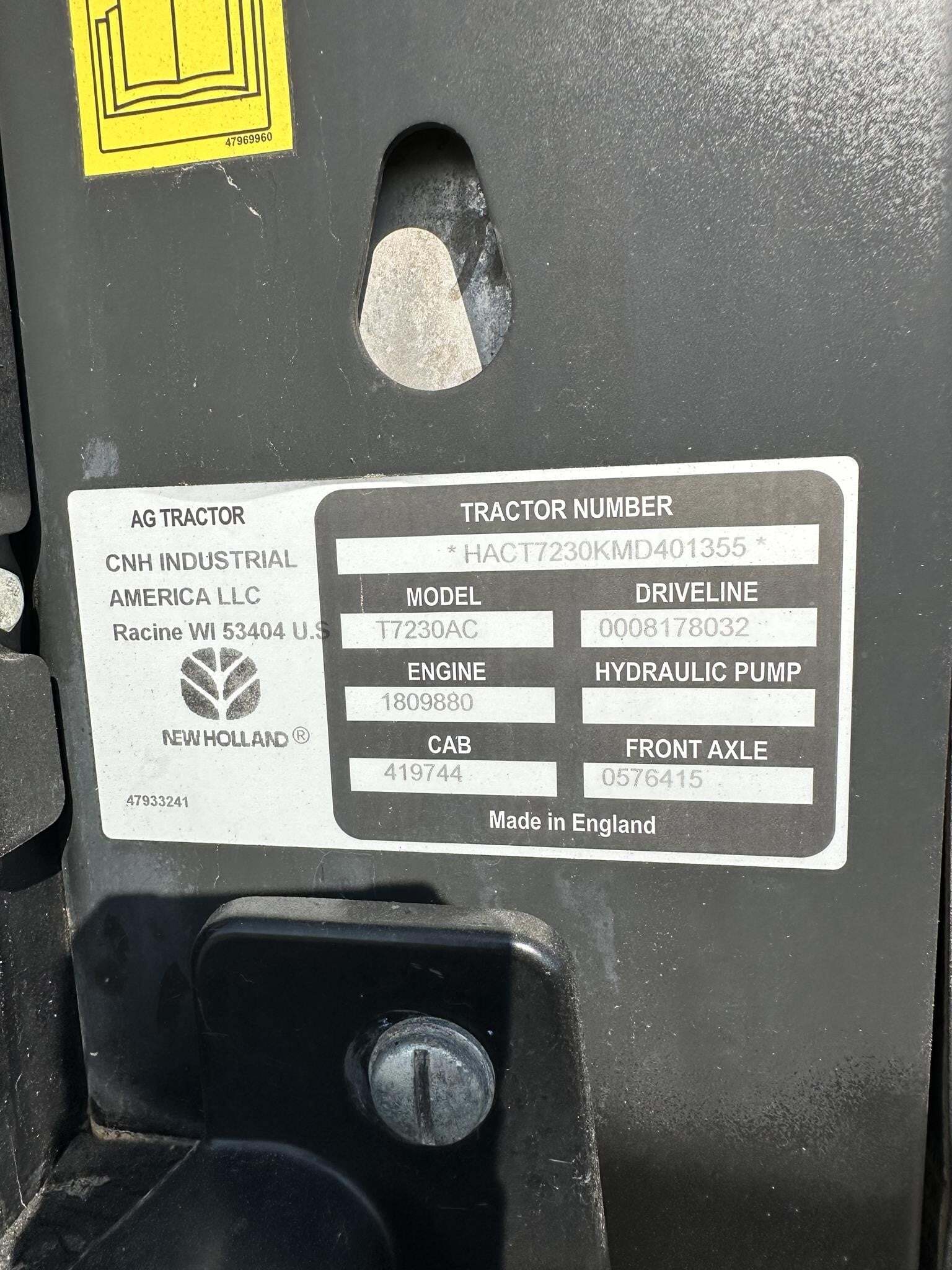 2021 New Holland T7.230 Tractor