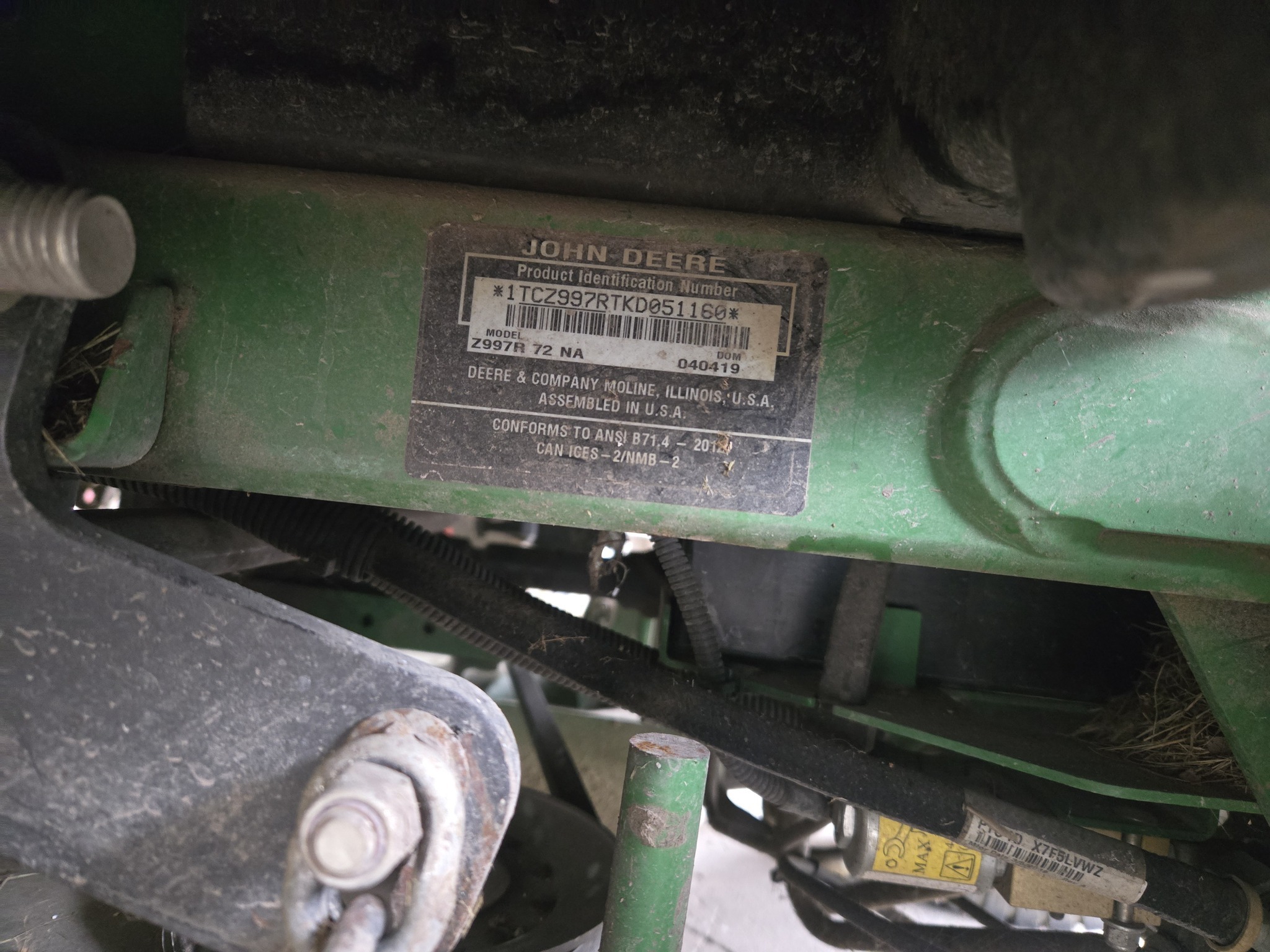 2019 John Deere Z997R Lawn Mower