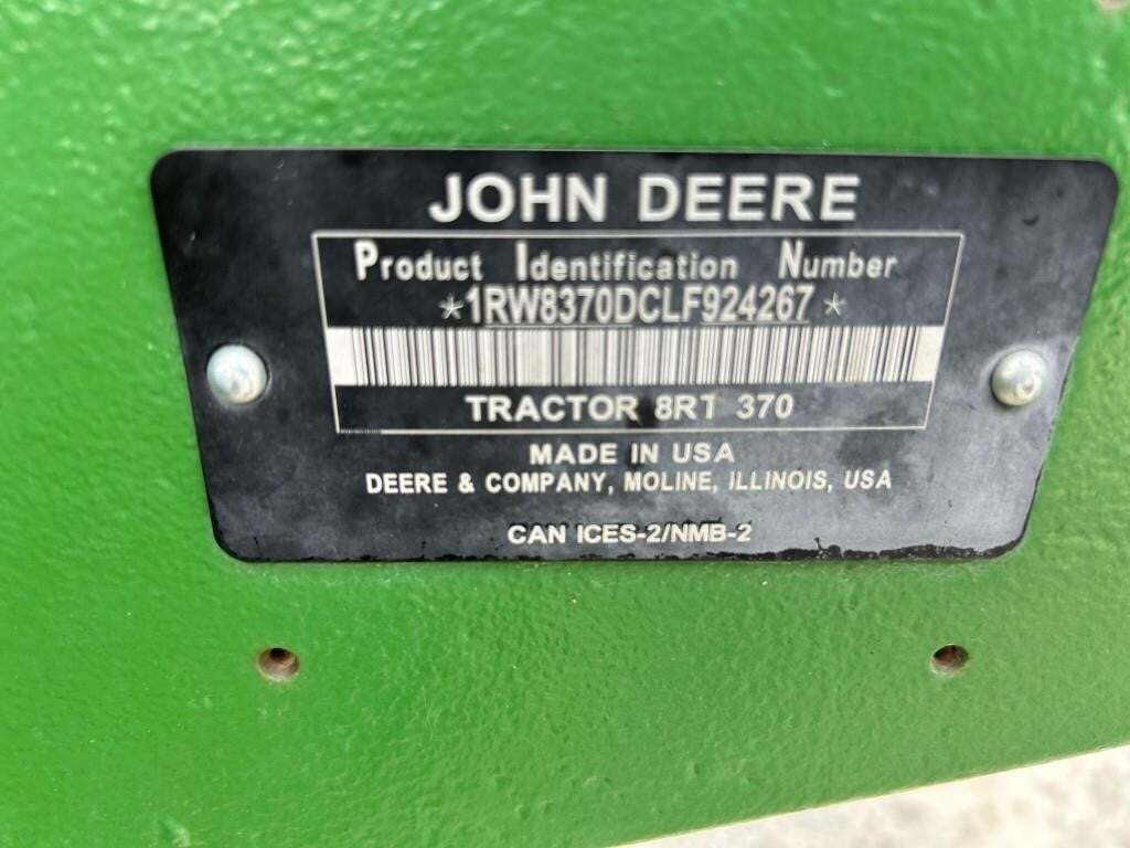 2020 John Deere 8RT 370 Tractor