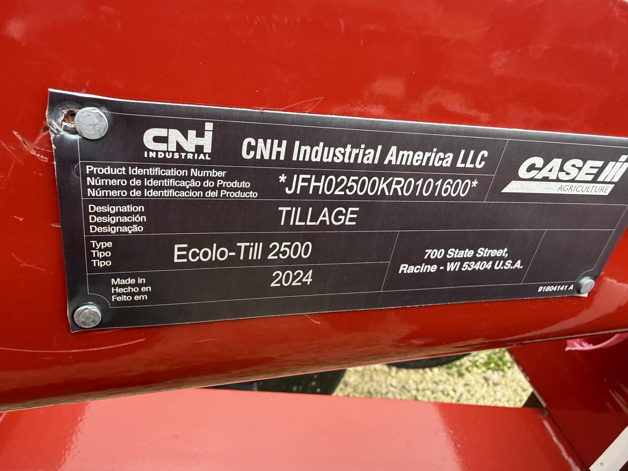 2024 Case IH Ecolo-Til 2500 In-Line Ripper