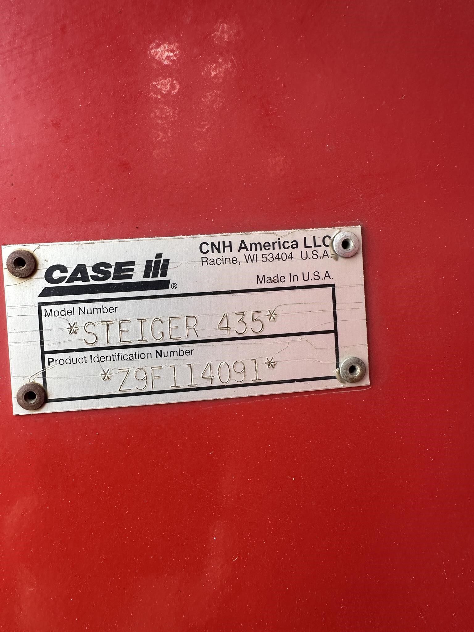 2009 Case IH Steiger 435 Tractor