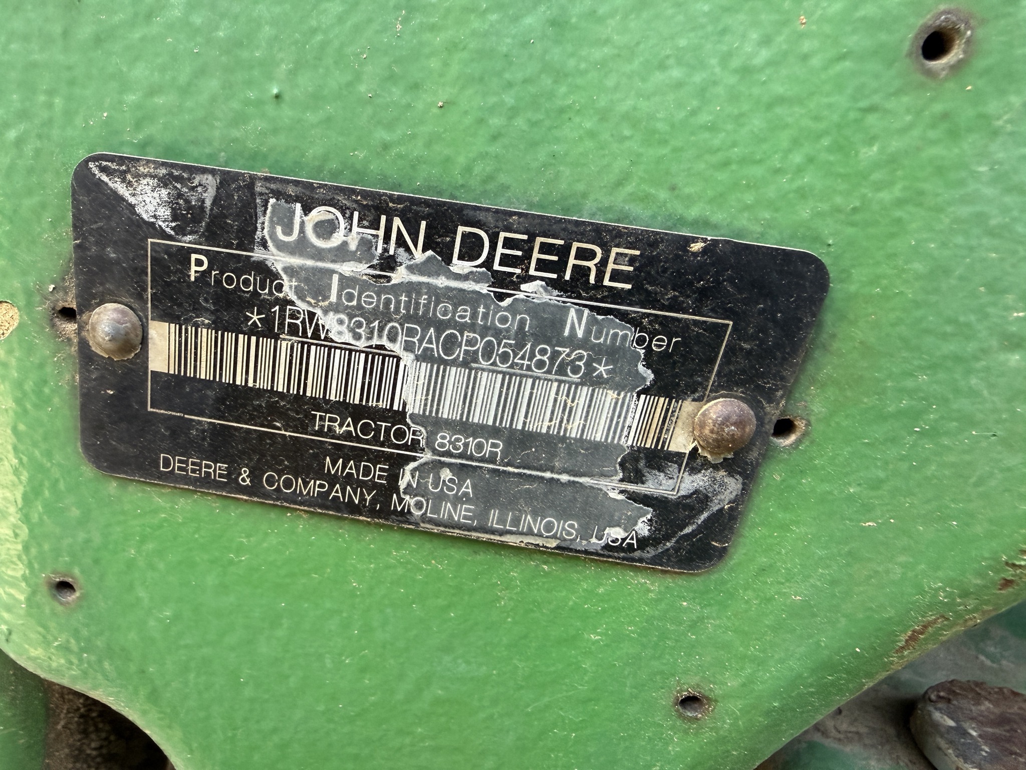 2012 John Deere 8310R Tractor