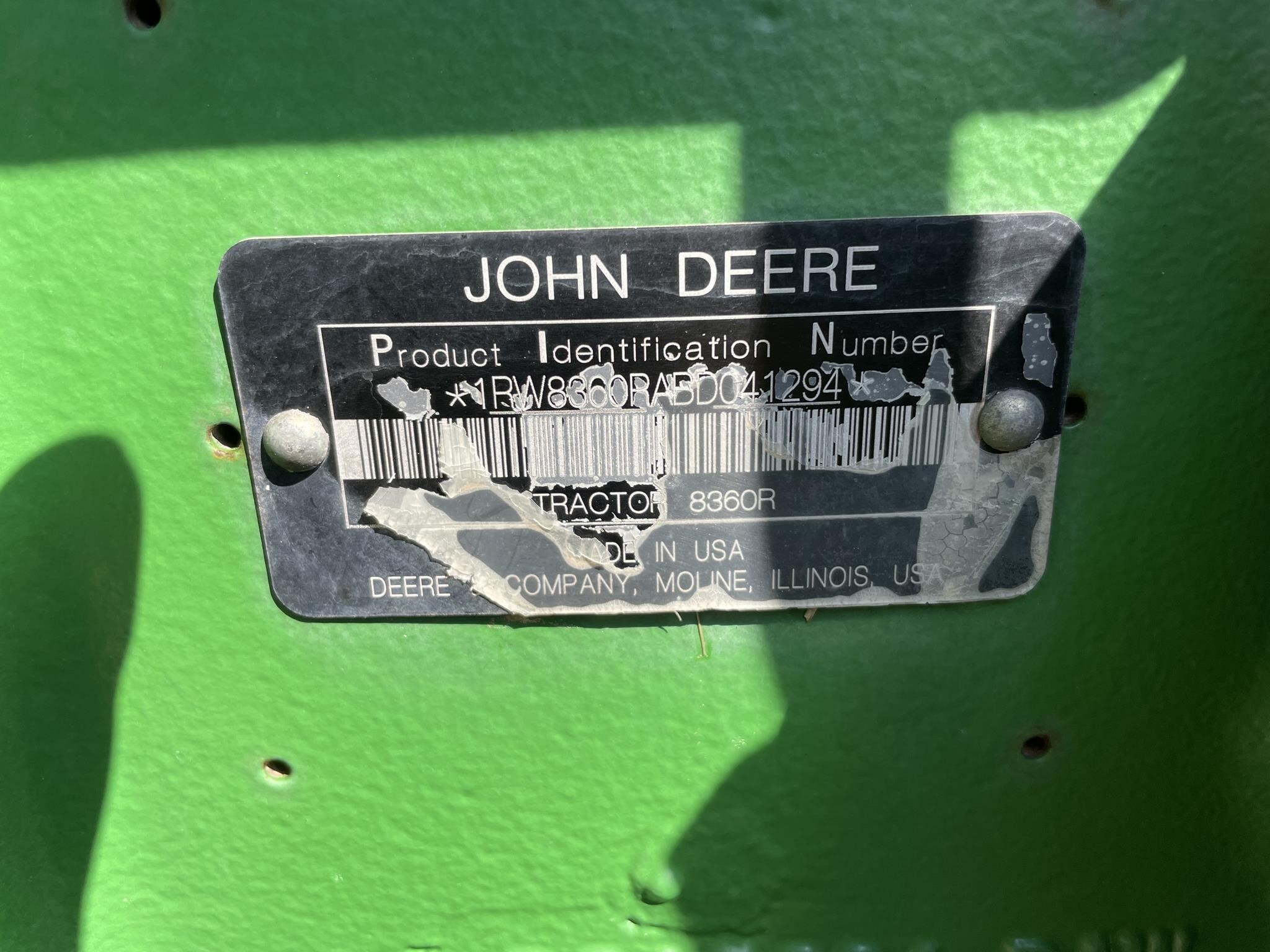 2011 John Deere 8360R Tractor
